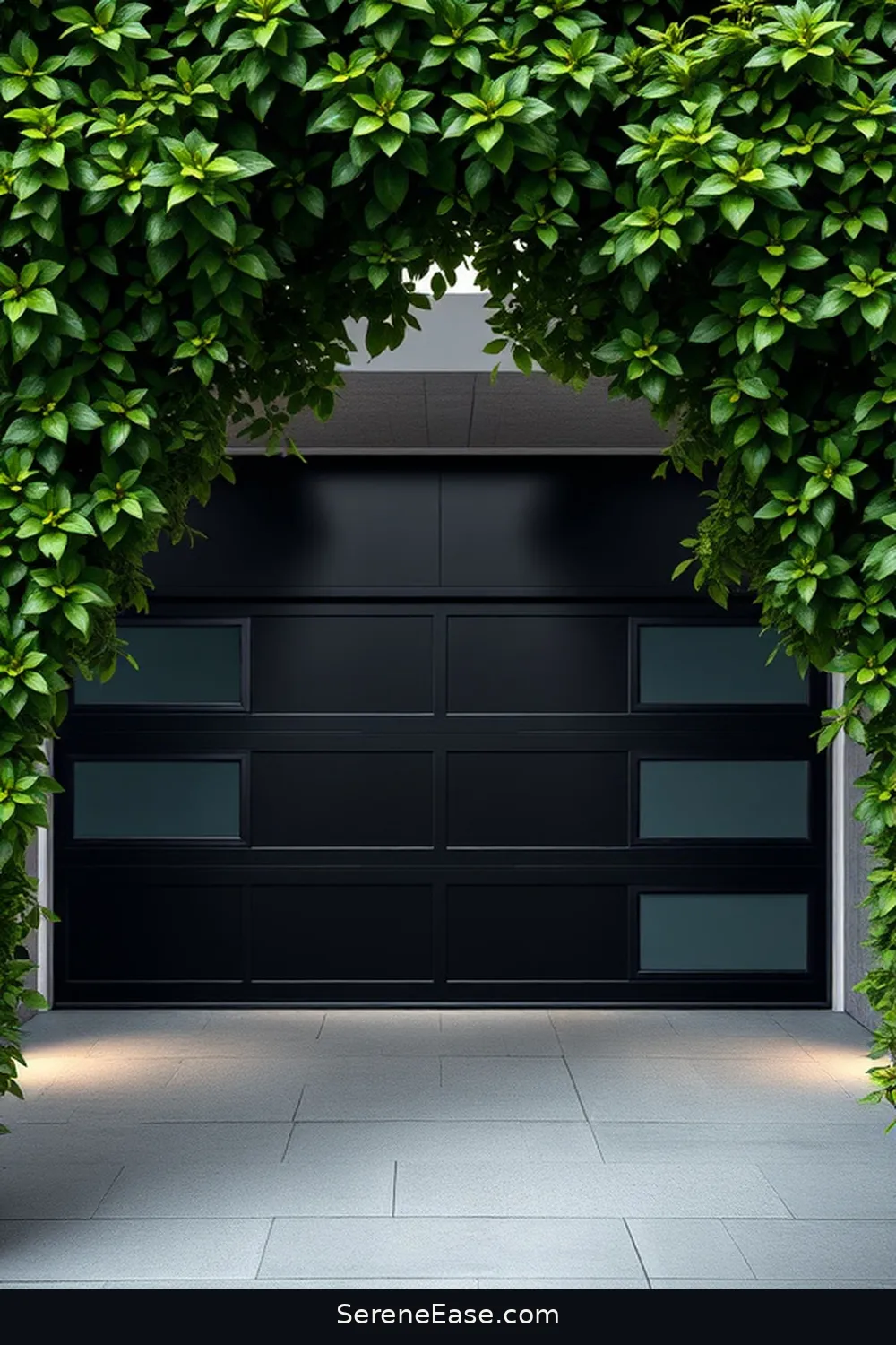Choose Sleek Garage Doors for 25 Ways to Achieve Black and White Mid-Century Modern Garage Style