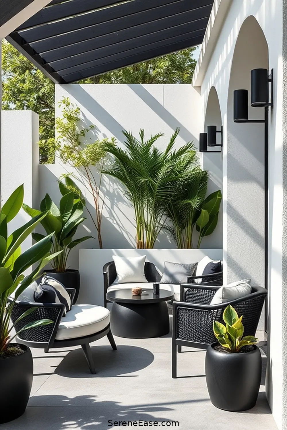 Incorporate Stylish Seating for 25 Ways to Achieve Black and White Mid-Century Modern Garage Style