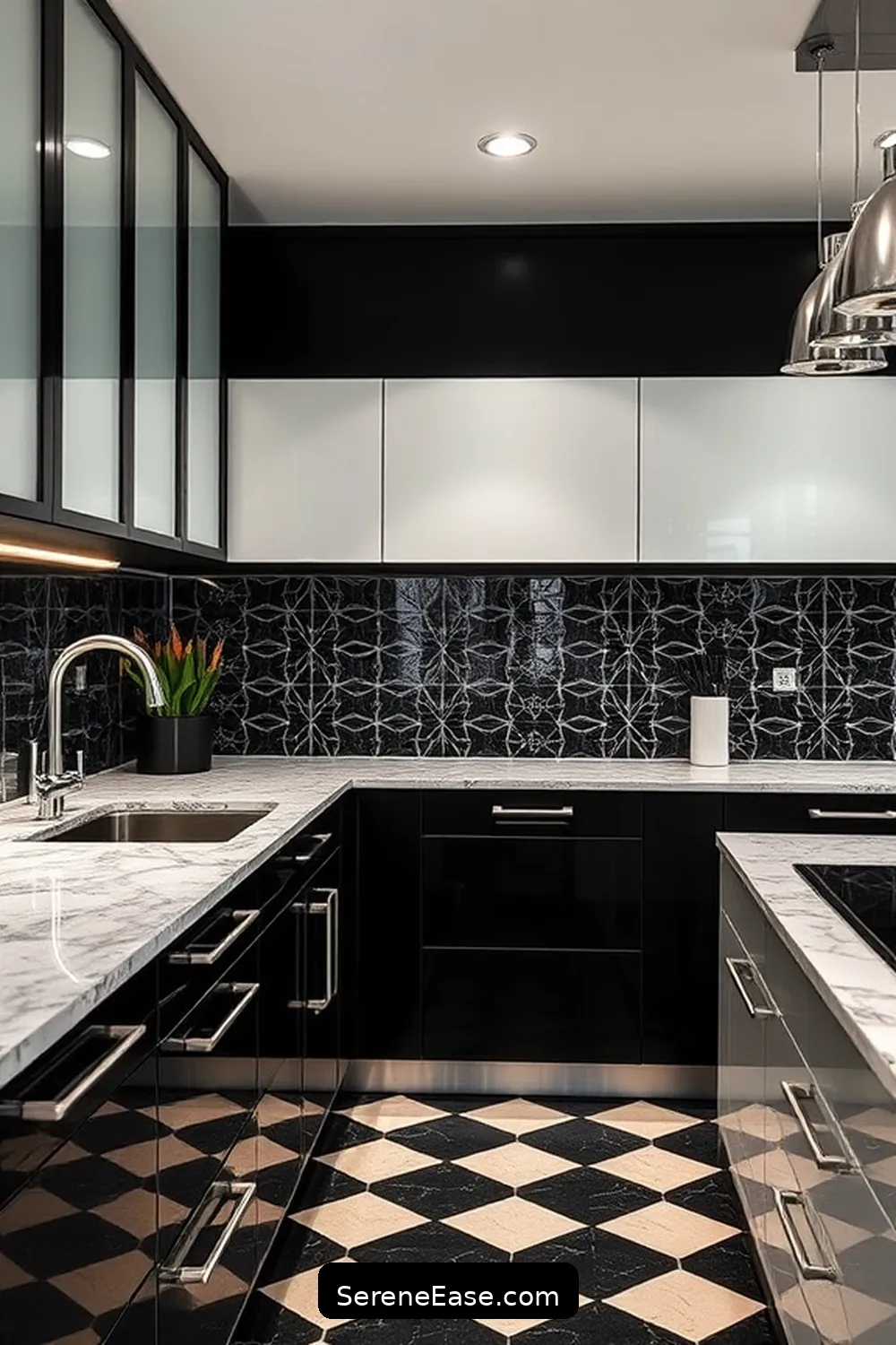 Install a Retro-Inspired Backsplash for 25 Ways to Achieve Black and White Mid-Century Modern Garage Style