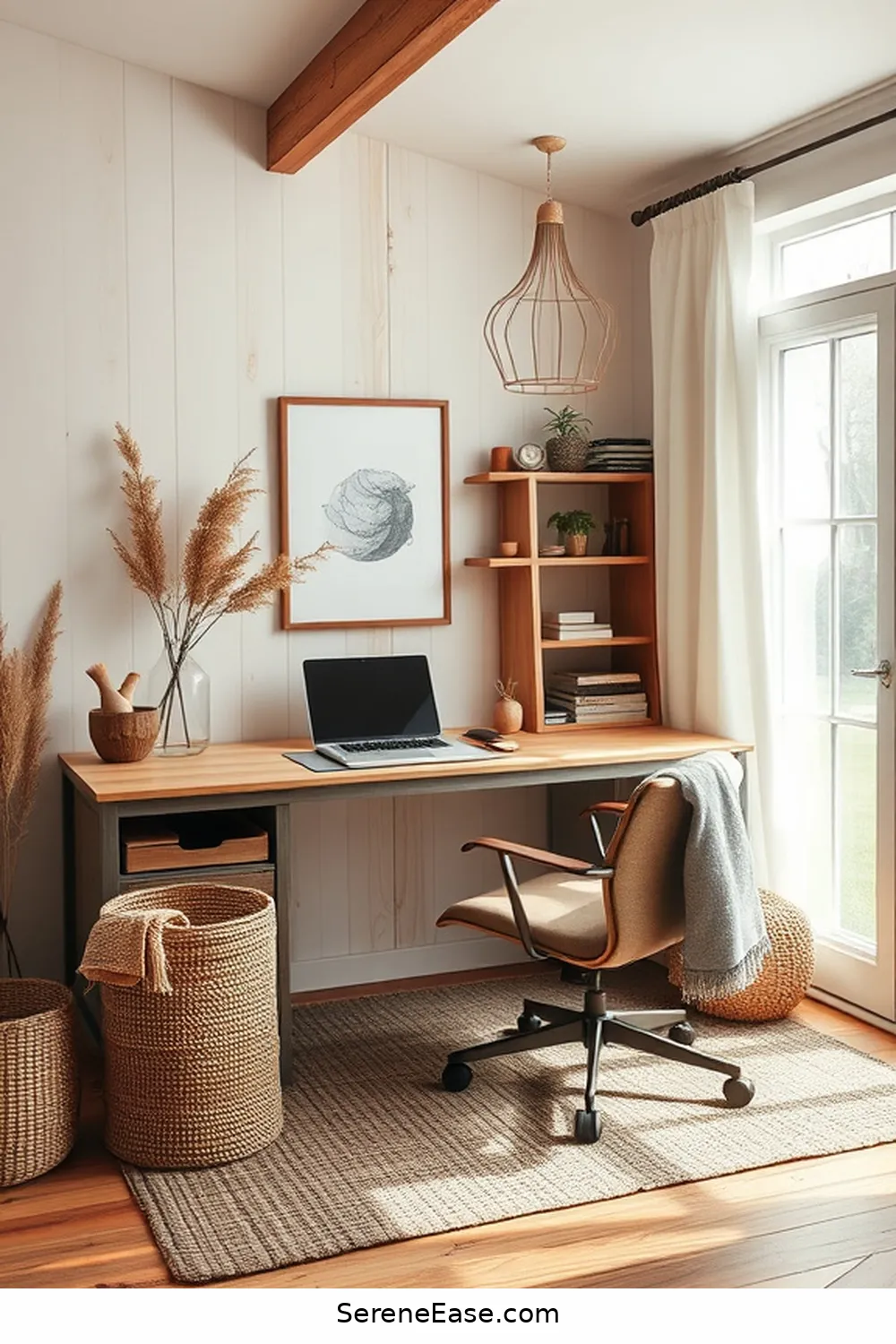 25 Ways to Achieve Monochromatic Rustic Style in Your Home Office 24 Keep the Space Clutter-Free for 25 Ways to Achieve Monochromatic Rustic Style in Your Home Office