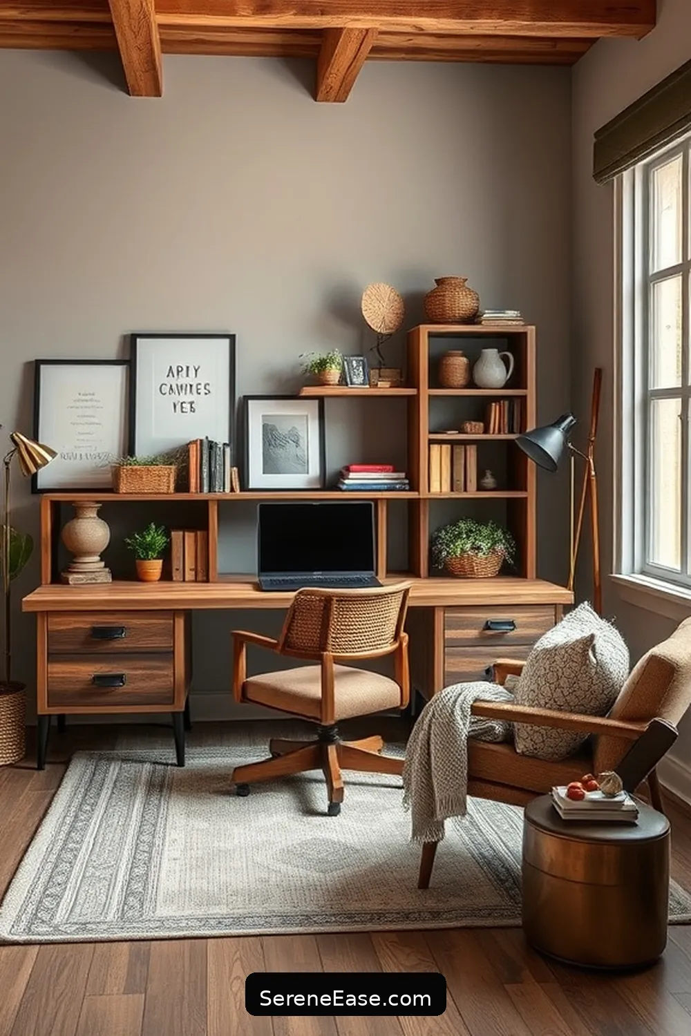 25 Ways to Achieve Monochromatic Rustic Style in Your Home Office 21 Utilize Multi-functional Pieces for 25 Ways to Achieve Monochromatic Rustic Style in Your Home Office