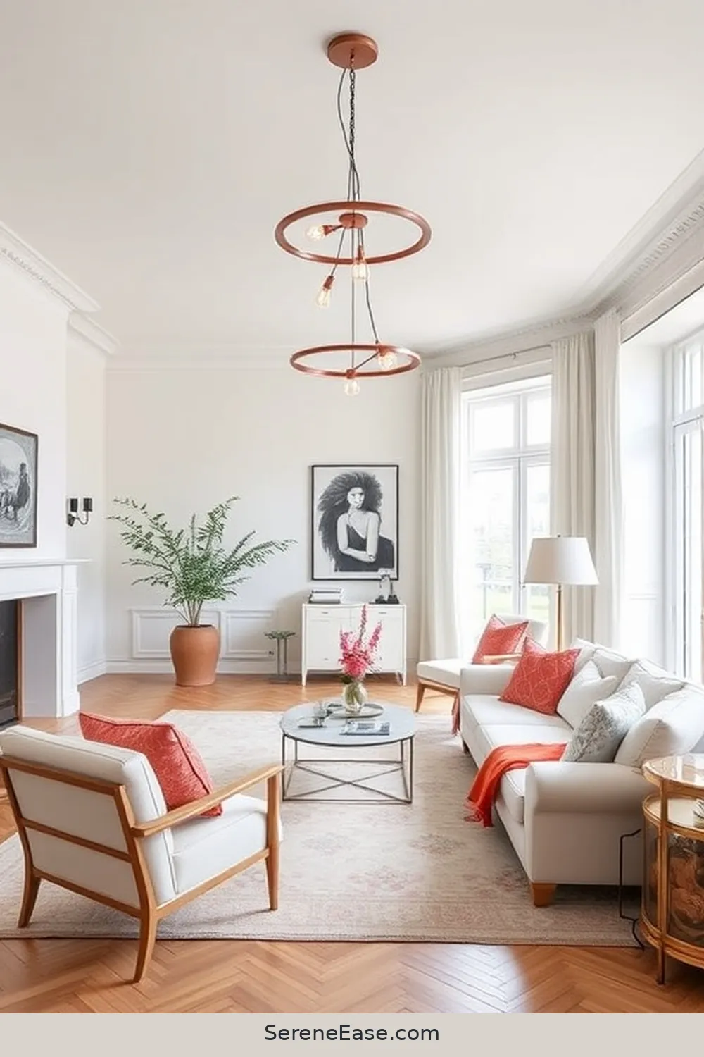 25 Ways to Achieve a Bold and Bright Scandinavian Style Living Room 10 Opt for Unique Lighting Fixtures for 25 Ways to Achieve a Bold and Bright Scandinavian Style Living Room