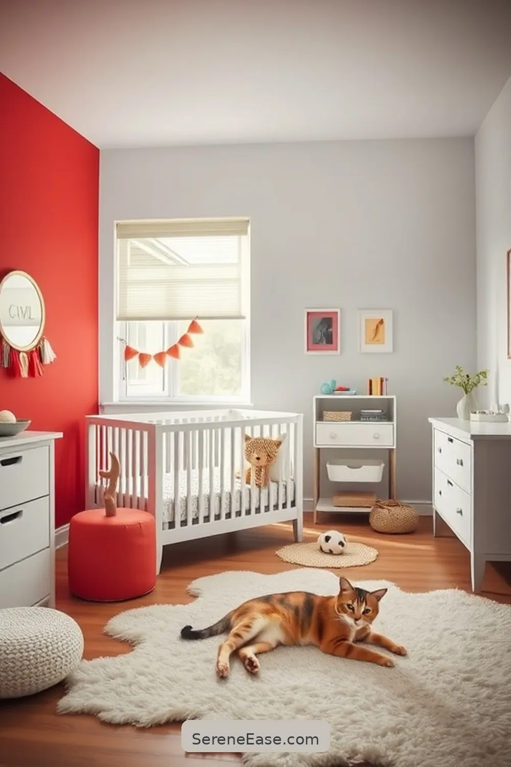 25 Ways to Incorporate Bold Colors Into a Bright Minimalist Nursery Style 2 Paint an Accent Wall for 25 Ways to Incorporate Bold Colors Into a Bright Minimalist Nursery Style