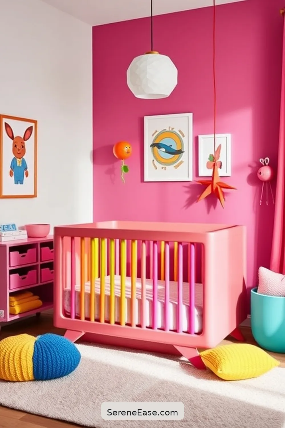 25 Ways to Incorporate Bold Colors Into a Bright Minimalist Nursery Style 7 Select Colorful Cribs for 25 Ways to Incorporate Bold Colors Into a Bright Minimalist Nursery Style