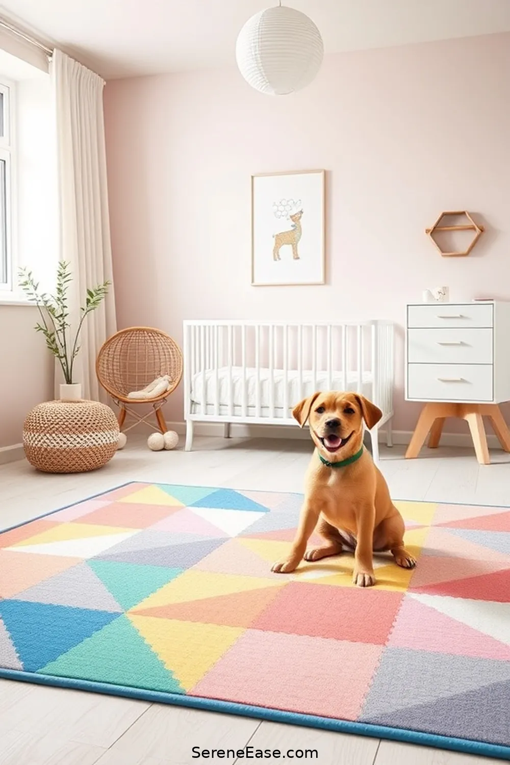 25 Ways to Incorporate Bold Colors Into a Bright Minimalist Nursery Style 19 Use a Colorful Playmat for 25 Ways to Incorporate Bold Colors Into a Bright Minimalist Nursery Style