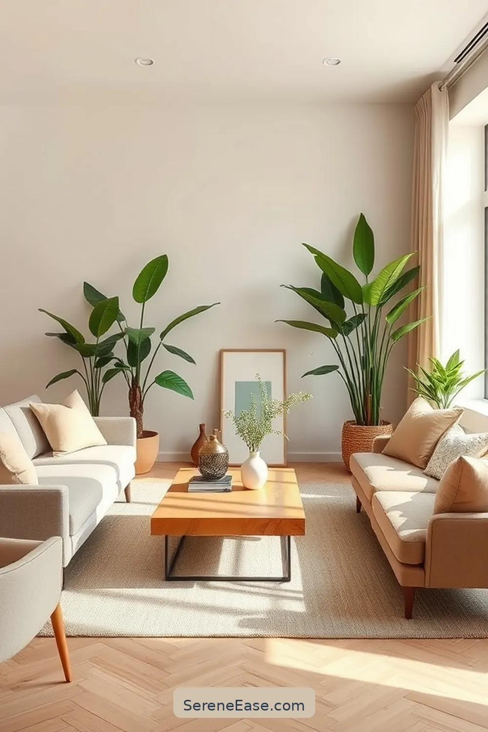 Choose a Neutral Base Color for 25 Ways to Incorporate Earth Tones in Minimalist Living Room Style