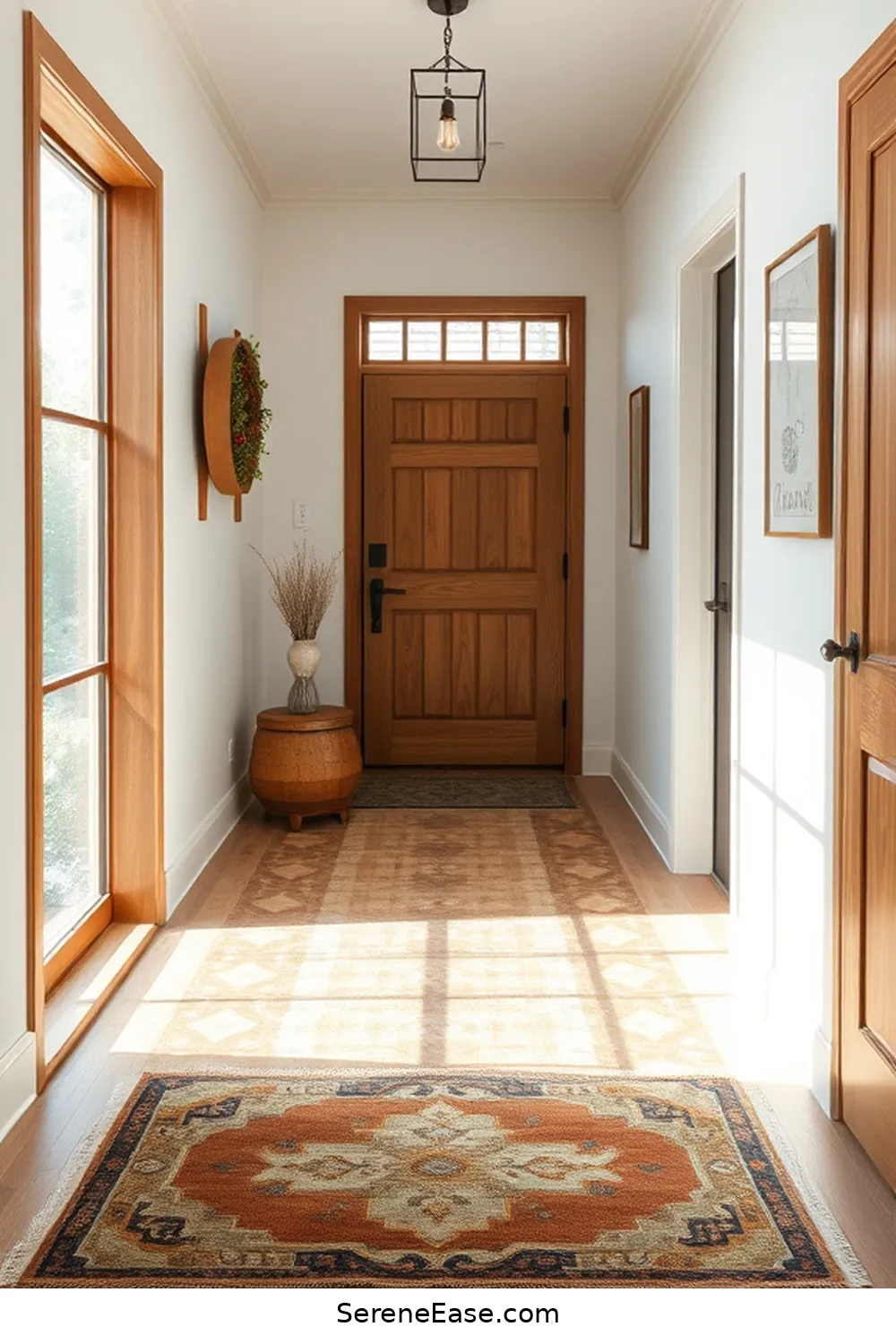 25 Ways to Incorporate Earth Tones in Modern Farmhouse Hallway Style 7 Choose Earth-Toned Area Rugs for 25 Ways to Incorporate Earth Tones in Modern Farmhouse Hallway Style