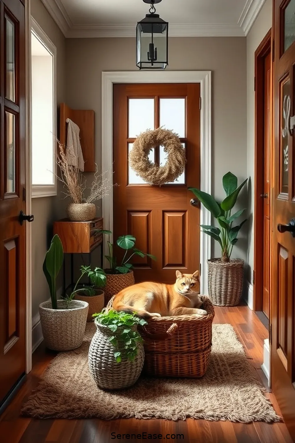 25 Ways to Incorporate Earth Tones in Modern Farmhouse Hallway Style 26 Create a Welcoming Entry Nook for 25 Ways to Incorporate Earth Tones in Modern Farmhouse Hallway Style