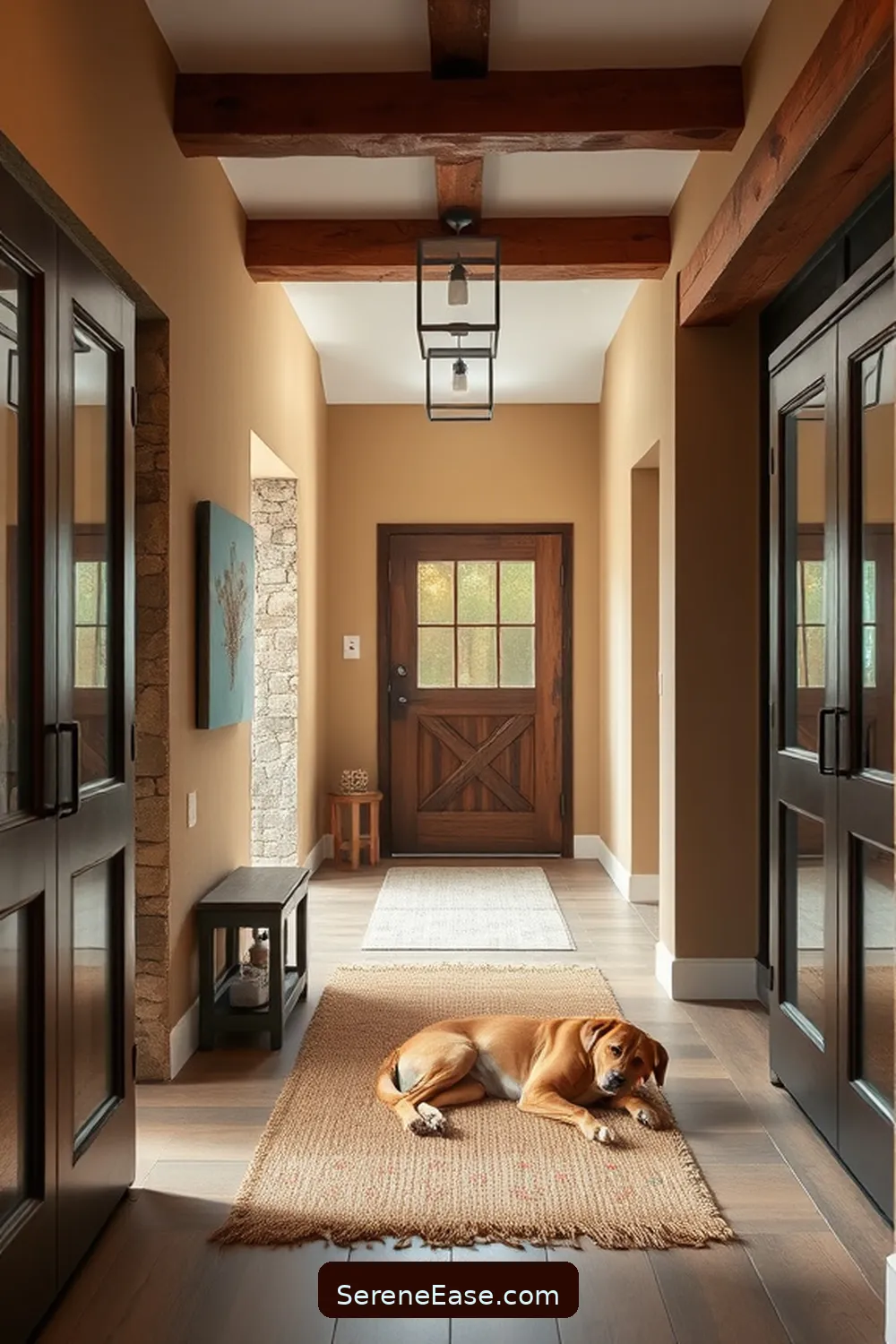 25 Ways to Incorporate Earth Tones in Modern Farmhouse Hallway Style 14 Incorporate Stone or Brick Accents for 25 Ways to Incorporate Earth Tones in Modern Farmhouse Hallway Style
