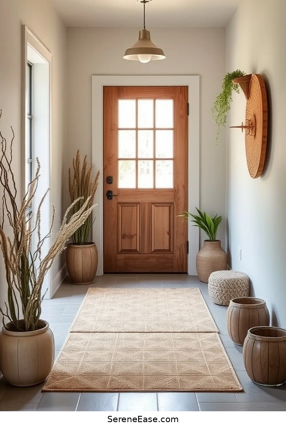 25 Ways to Incorporate Earth Tones in Modern Farmhouse Hallway Style 24 Use Earthy Shades in Your Entry Mat for 25 Ways to Incorporate Earth Tones in Modern Farmhouse Hallway Style
