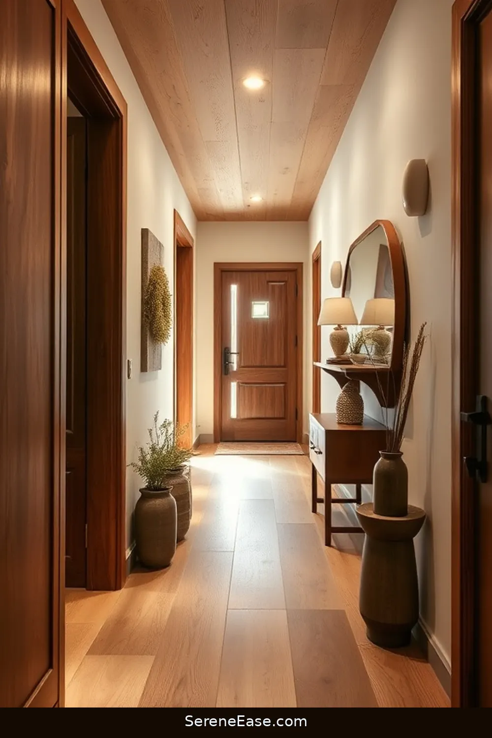 25 Ways to Incorporate Earth Tones in Modern Farmhouse Hallway Style 3 Use Natural Wood Elements for 25 Ways to Incorporate Earth Tones in Modern Farmhouse Hallway Style