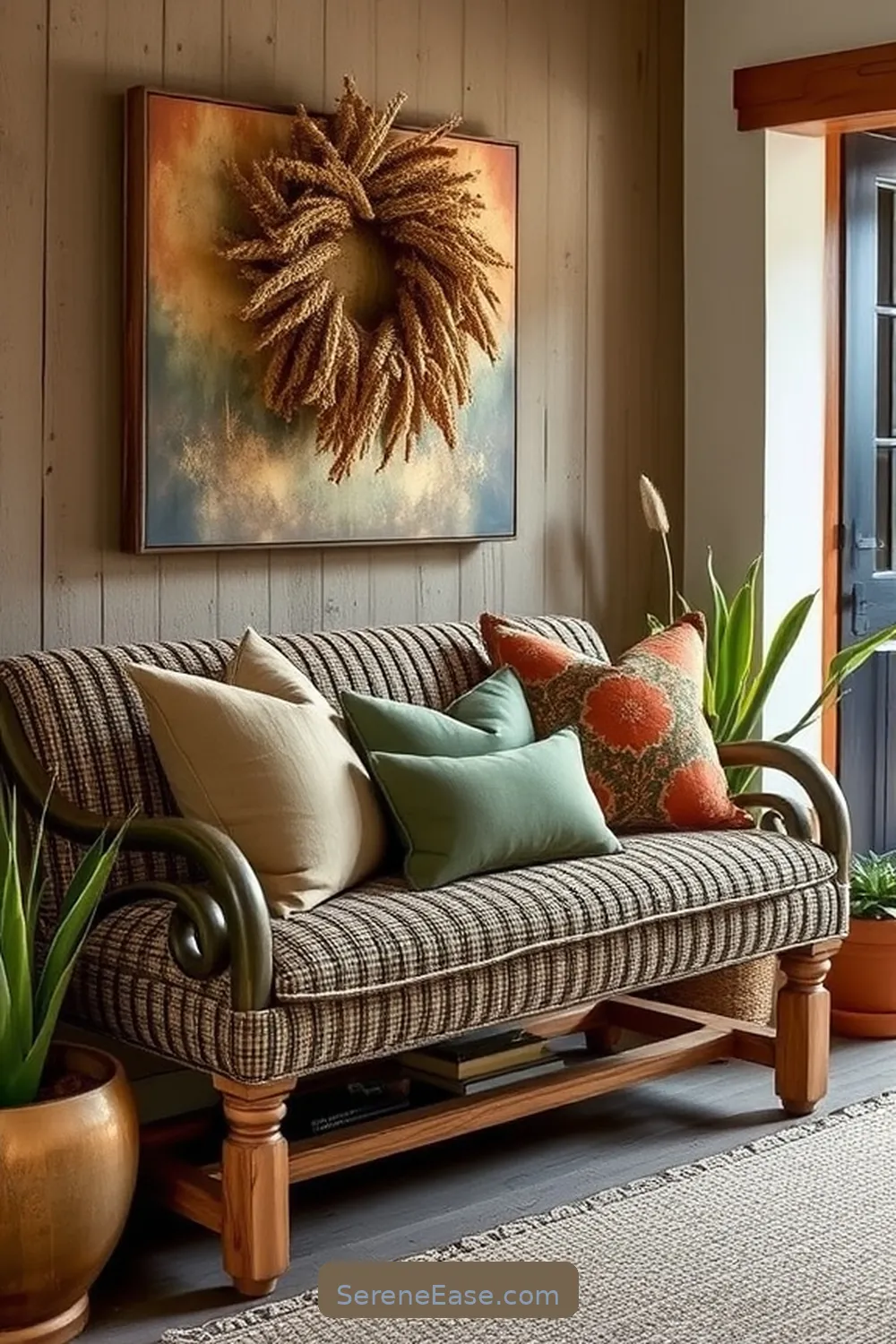 25 Ways to Incorporate Earth Tones in Rustic Entryway Style 14 Select Earthy Decorative Pillows for 25 Ways to Incorporate Earth Tones in Rustic Entryway Style