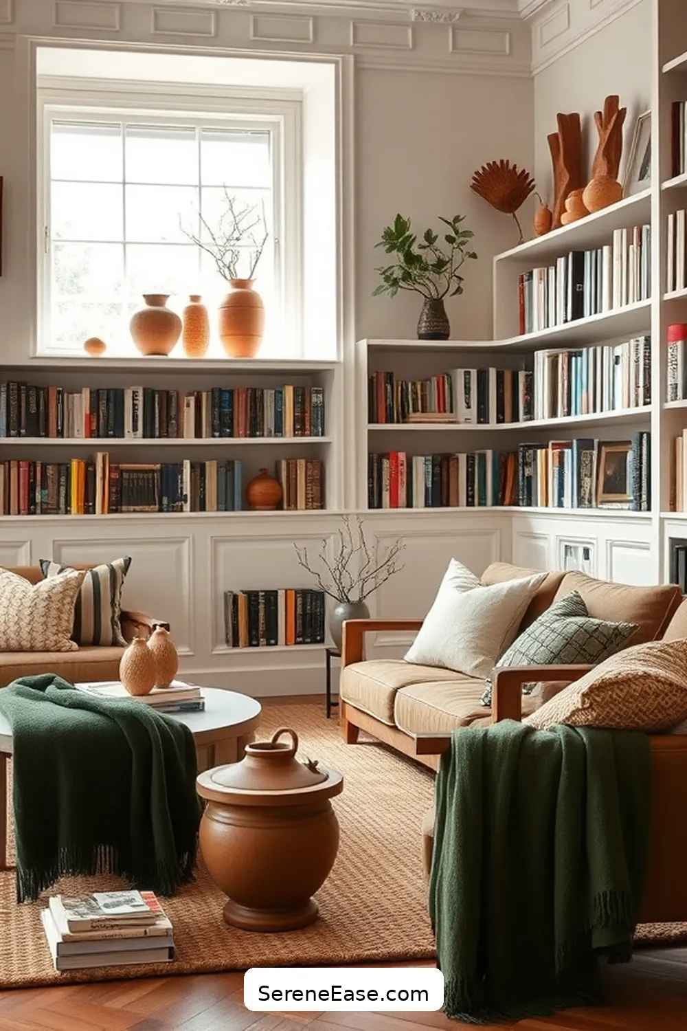 25 Ways to Incorporate Earth Tones in Scandinavian Style Libraries 10 Choose Decorative Accessories in Earth Colors for 25 Ways to Incorporate Earth Tones in Scandinavian Style Libraries