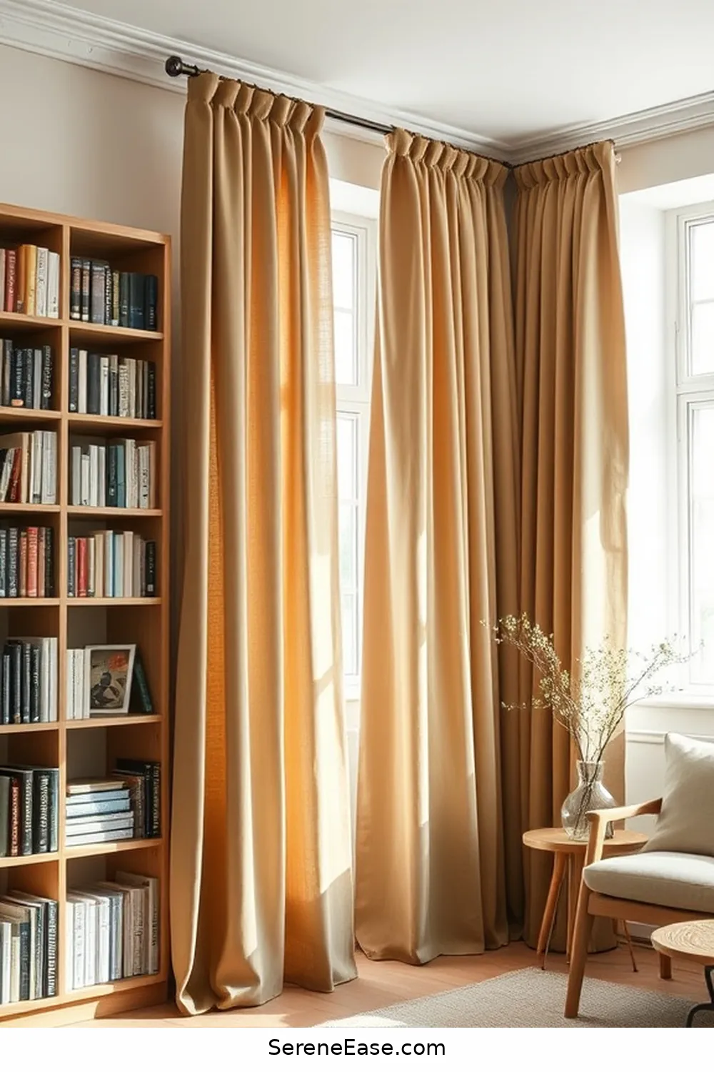 25 Ways to Incorporate Earth Tones in Scandinavian Style Libraries 13 Consider Earthy Colored Curtains for 25 Ways to Incorporate Earth Tones in Scandinavian Style Libraries