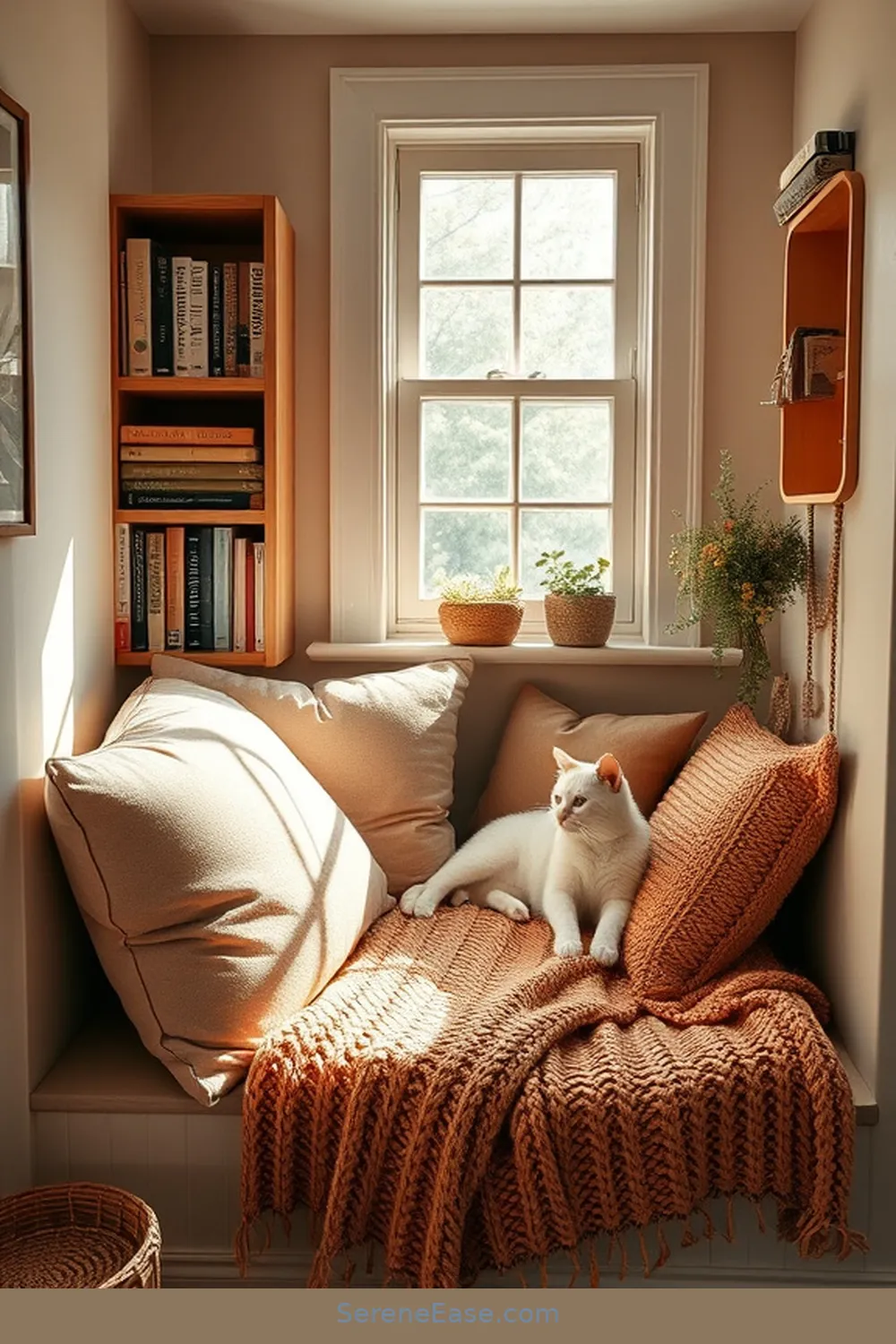 25 Ways to Incorporate Earth Tones in Scandinavian Style Libraries 11 Create a Cozy Reading Nook for 25 Ways to Incorporate Earth Tones in Scandinavian Style Libraries