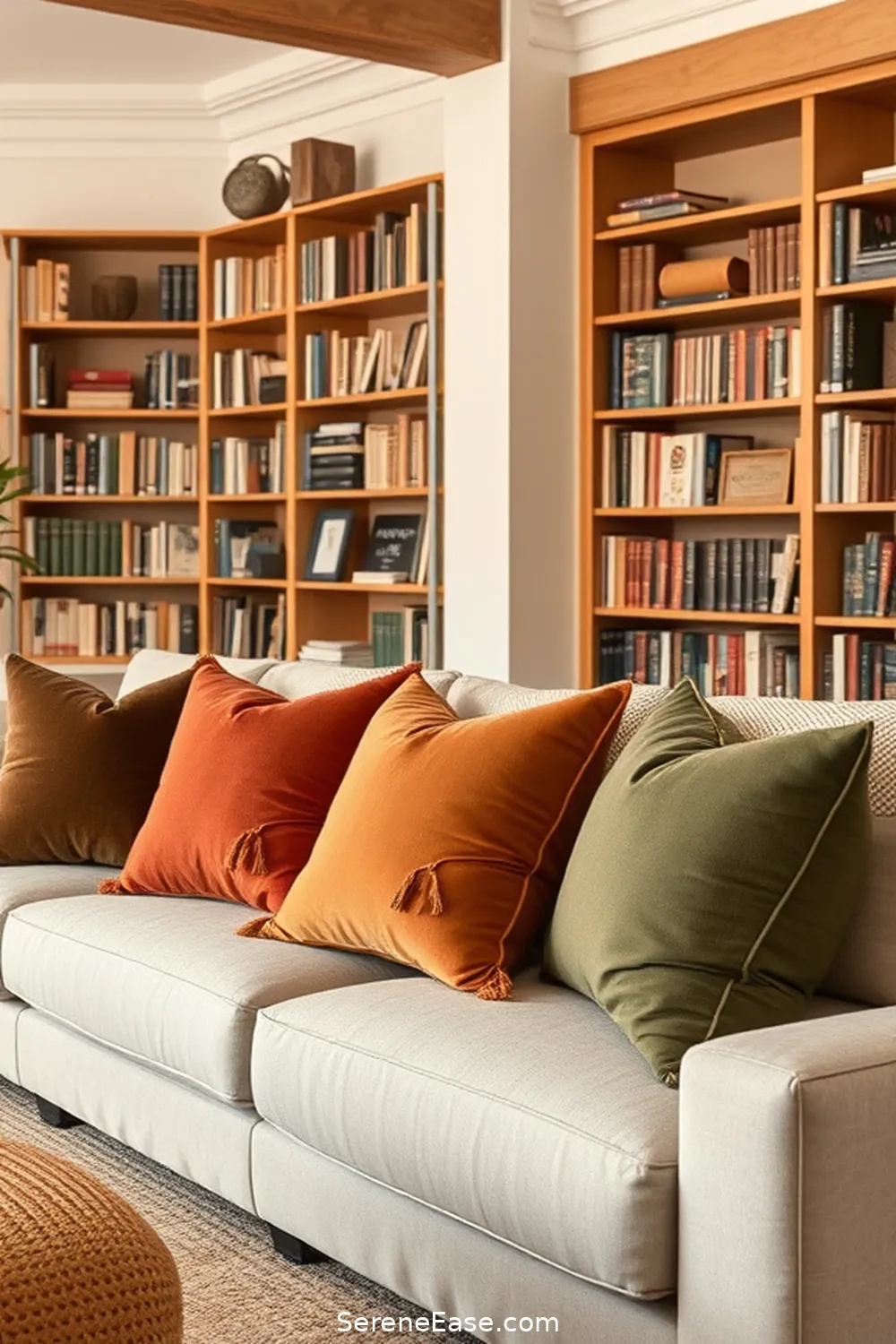 25 Ways to Incorporate Earth Tones in Scandinavian Style Libraries 26 Use Earth Tones in Decorative Pillows for 25 Ways to Incorporate Earth Tones in Scandinavian Style Libraries
