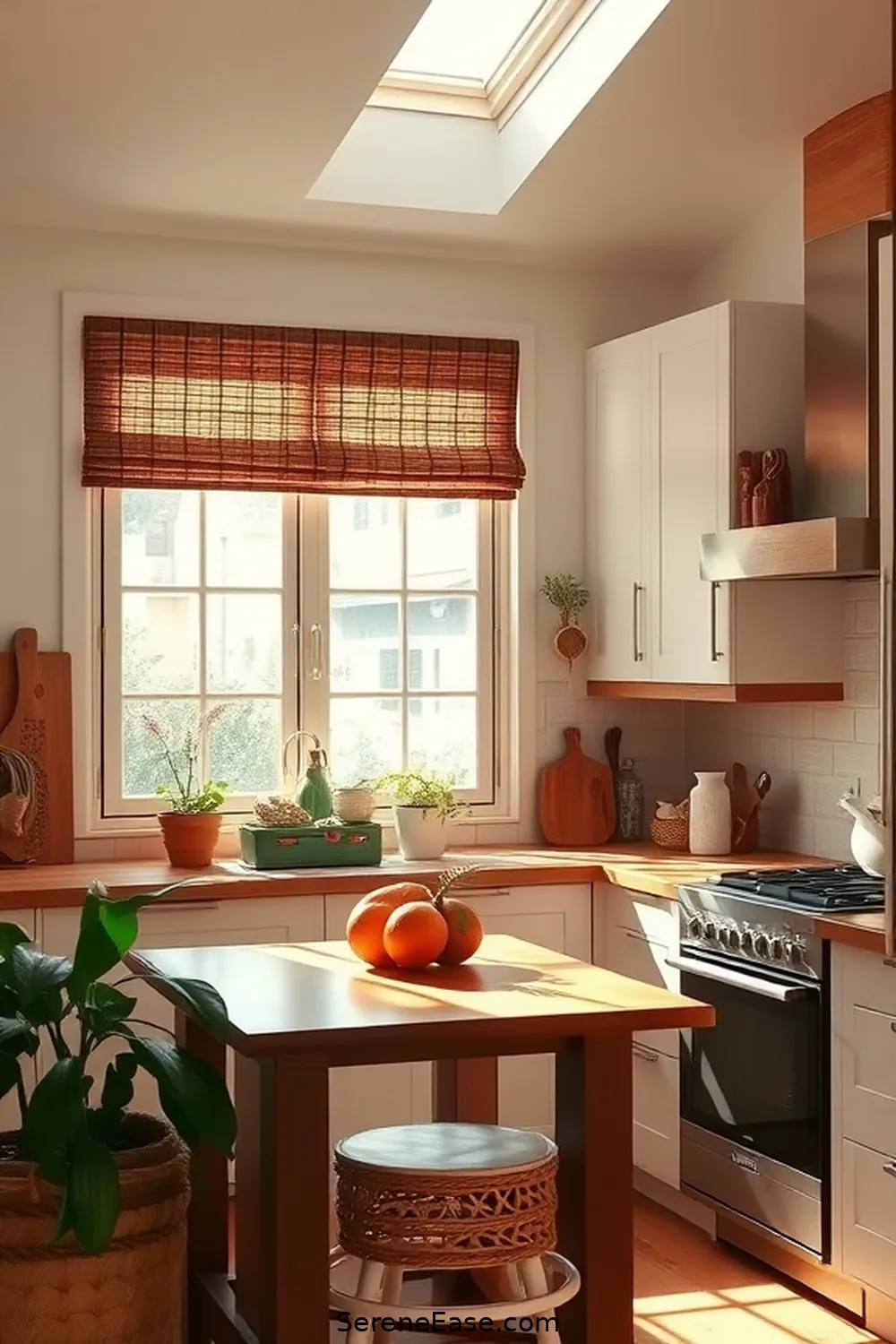 25 Ways to Incorporate Earth Tones in Your Modern Farmhouse Style Kitchen 23 Add Natural Fiber Window Treatments for 25 Ways to Incorporate Earth Tones in Your Modern Farmhouse Style Kitchen