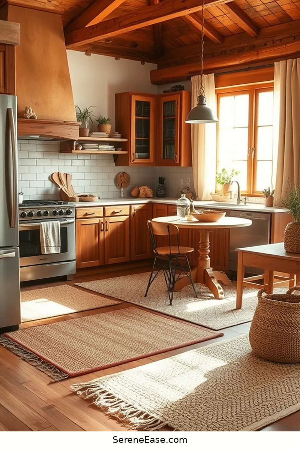 25 Ways to Incorporate Earth Tones in Your Modern Farmhouse Style Kitchen 9 Layer With Natural Rugs for 25 Ways to Incorporate Earth Tones in Your Modern Farmhouse Style Kitchen