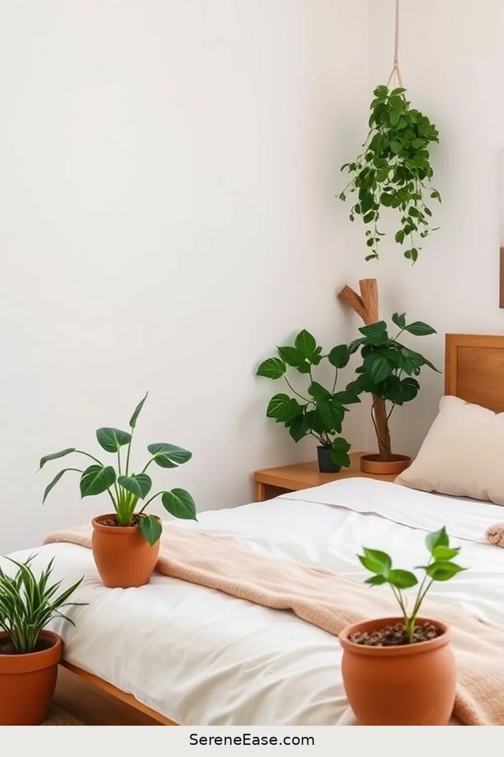 25 Ways to Incorporate Earth Tones in a Minimalist Bedroom Style 5 Add Greenery and Plants for 25 Ways to Incorporate Earth Tones in a Minimalist Bedroom Style