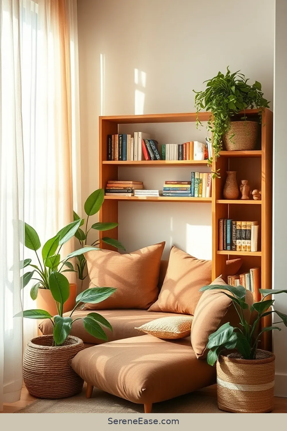 25 Ways to Incorporate Earth Tones in a Minimalist Bedroom Style 14 Create a Cozy Reading Nook for 25 Ways to Incorporate Earth Tones in a Minimalist Bedroom Style