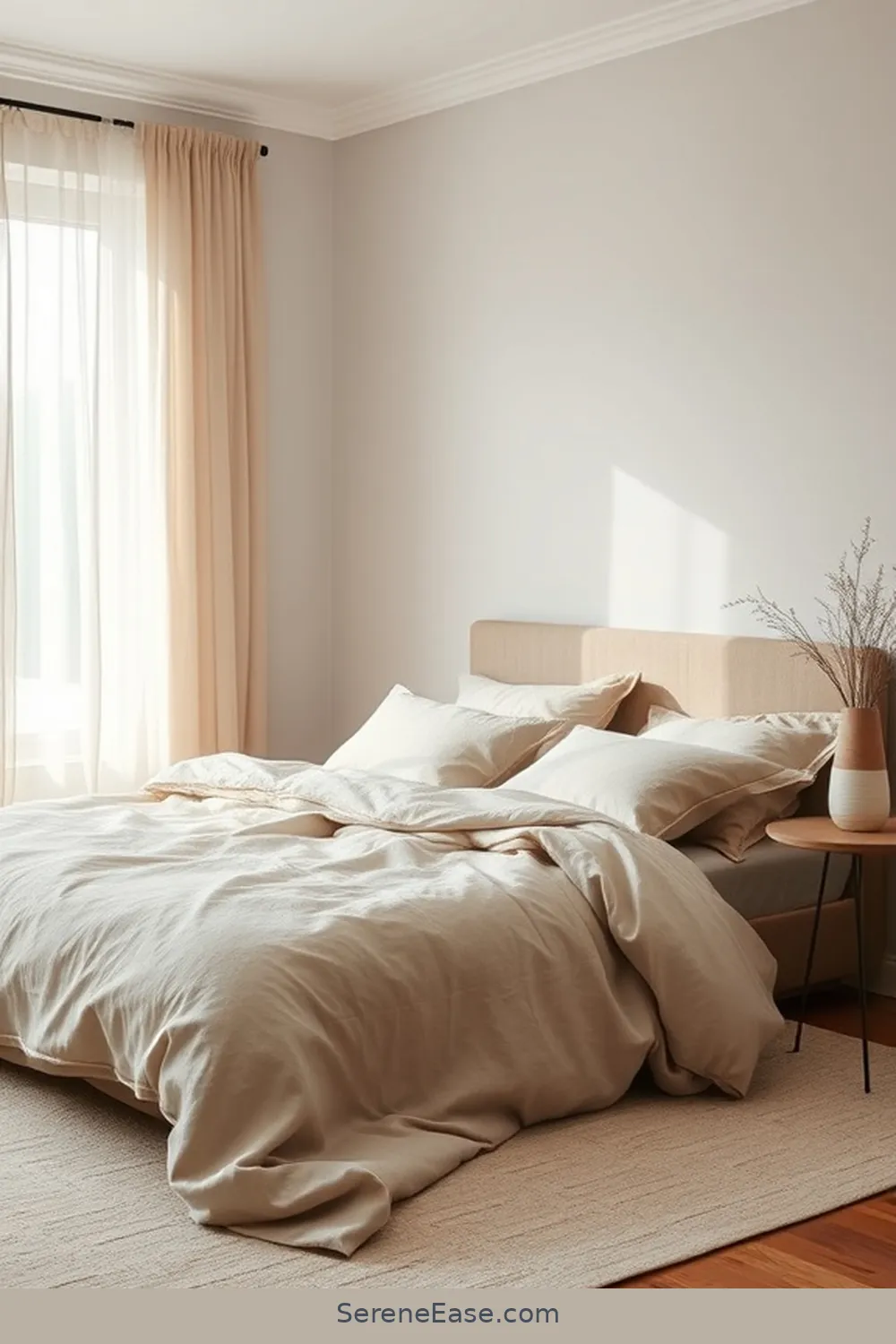 25 Ways to Incorporate Earth Tones in a Minimalist Bedroom Style 11 Embrace Linen Bedding for 25 Ways to Incorporate Earth Tones in a Minimalist Bedroom Style