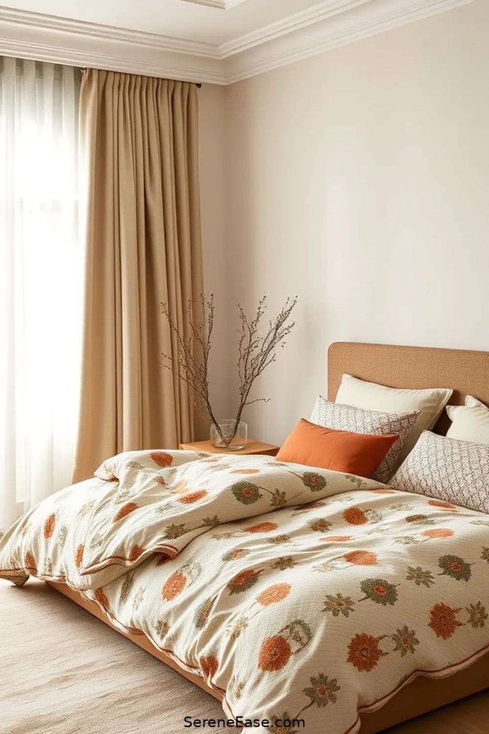 25 Ways to Incorporate Earth Tones in a Minimalist Bedroom Style 26 Opt for Subtle Earth Tone Patterns for 25 Ways to Incorporate Earth Tones in a Minimalist Bedroom Style