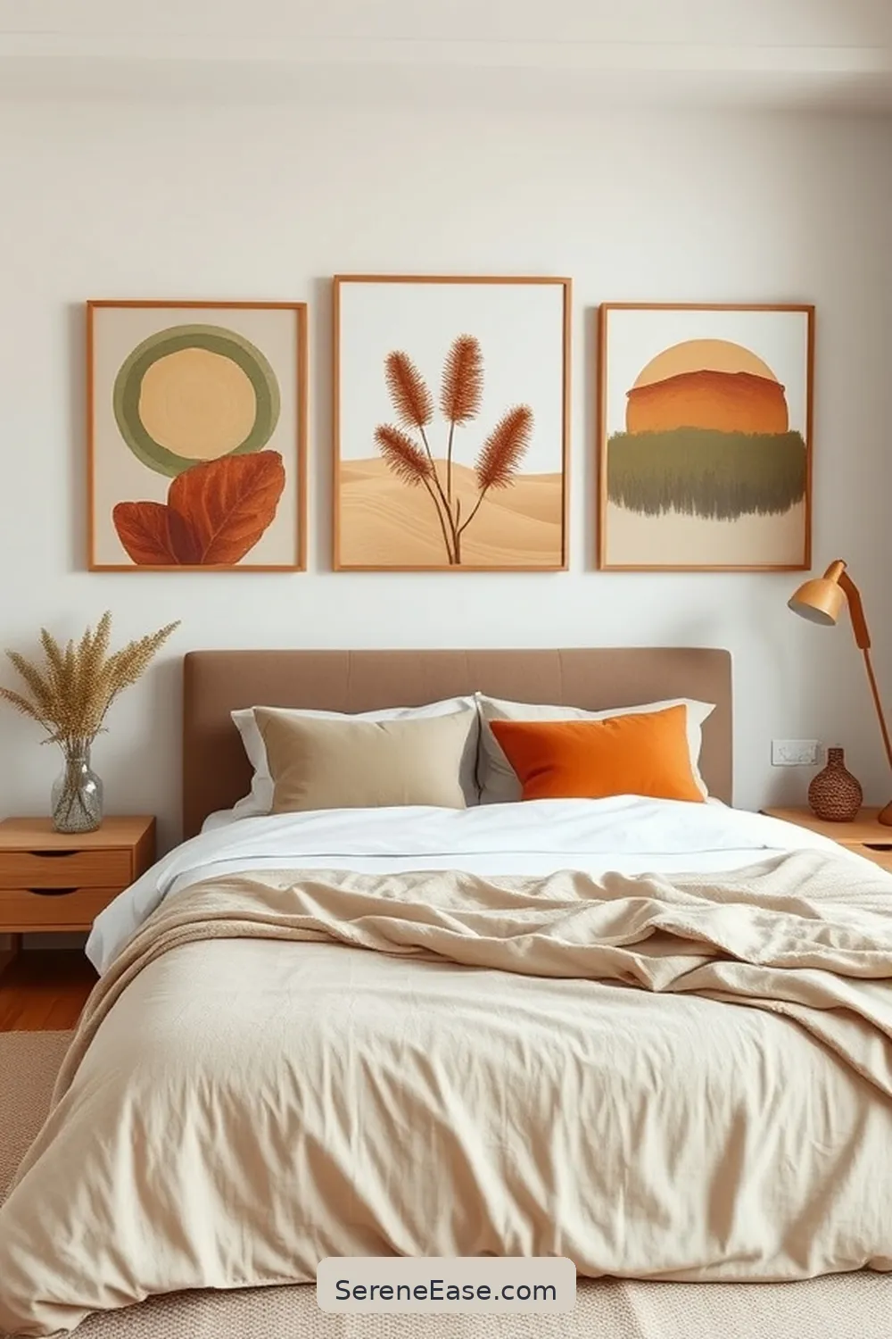 25 Ways to Incorporate Earth Tones in a Minimalist Bedroom Style 8 Select Earth Tone Artwork for 25 Ways to Incorporate Earth Tones in a Minimalist Bedroom Style