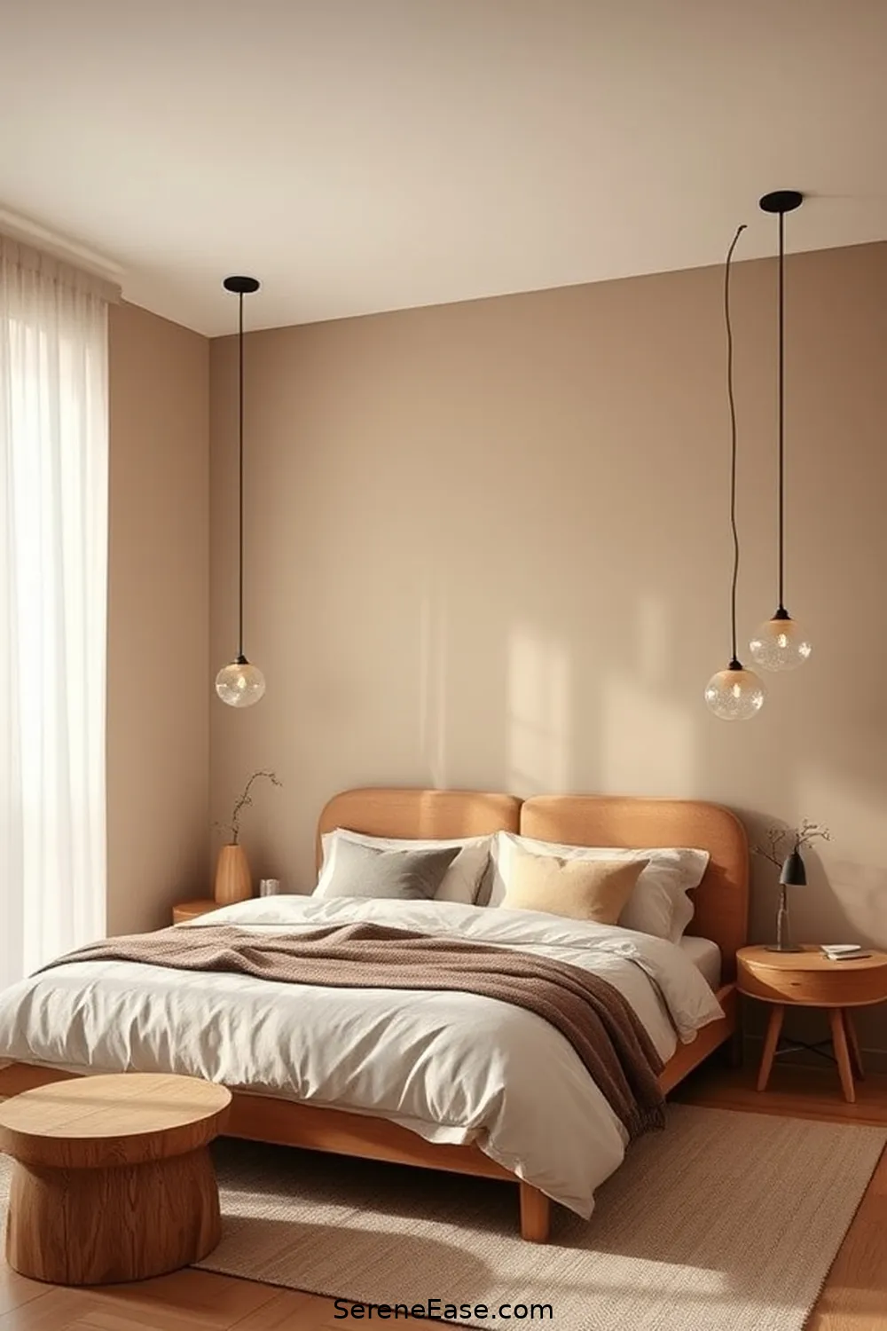 25 Ways to Incorporate Earth Tones in a Minimalist Bedroom Style 15 Use Minimalist Lighting Fixtures for 25 Ways to Incorporate Earth Tones in a Minimalist Bedroom Style