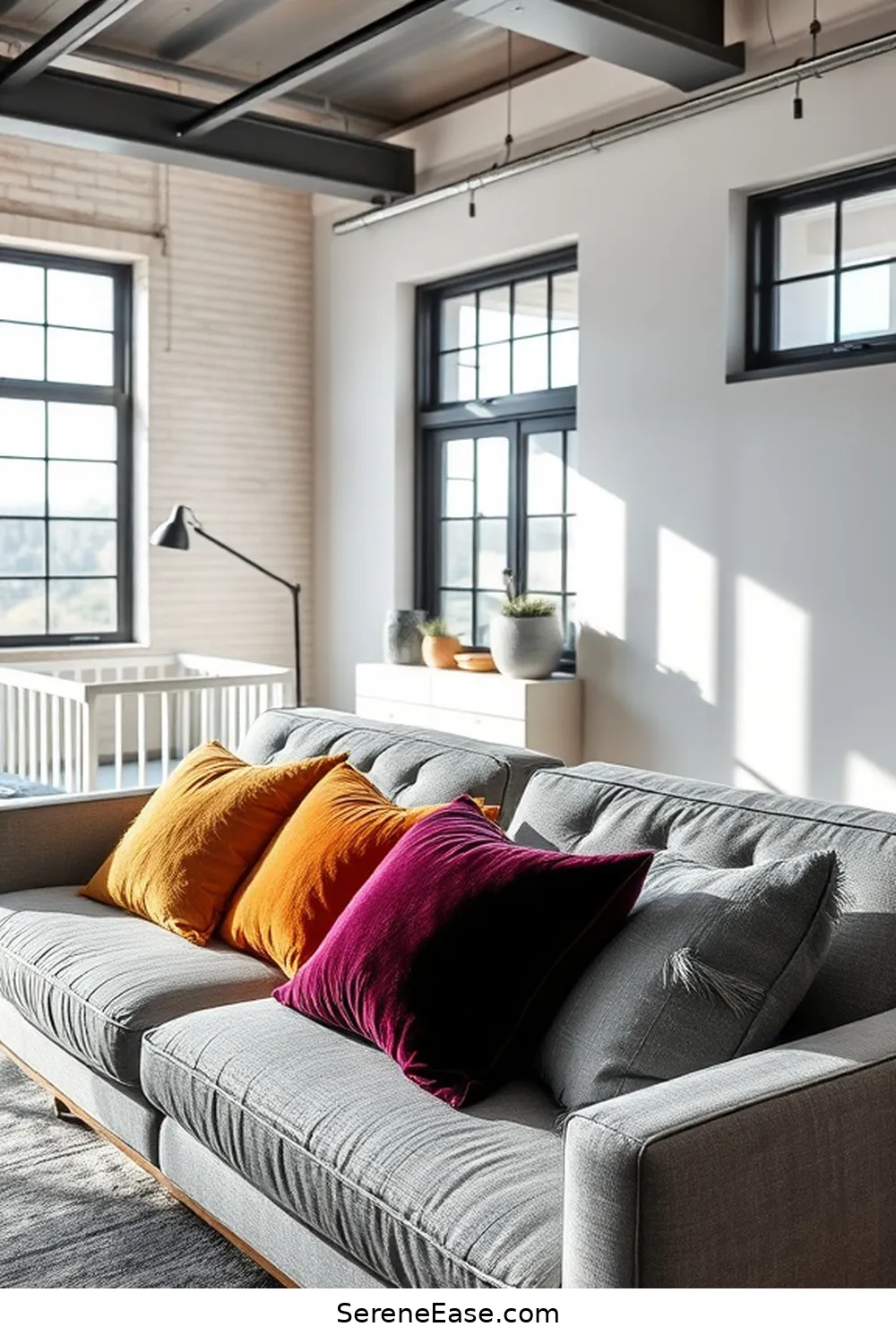25 Ways to Incorporate Jewel Tones in Industrial Nursery Style 6 Add Colorful Throw Pillows for 25 Ways to Incorporate Jewel Tones in Industrial Nursery Style