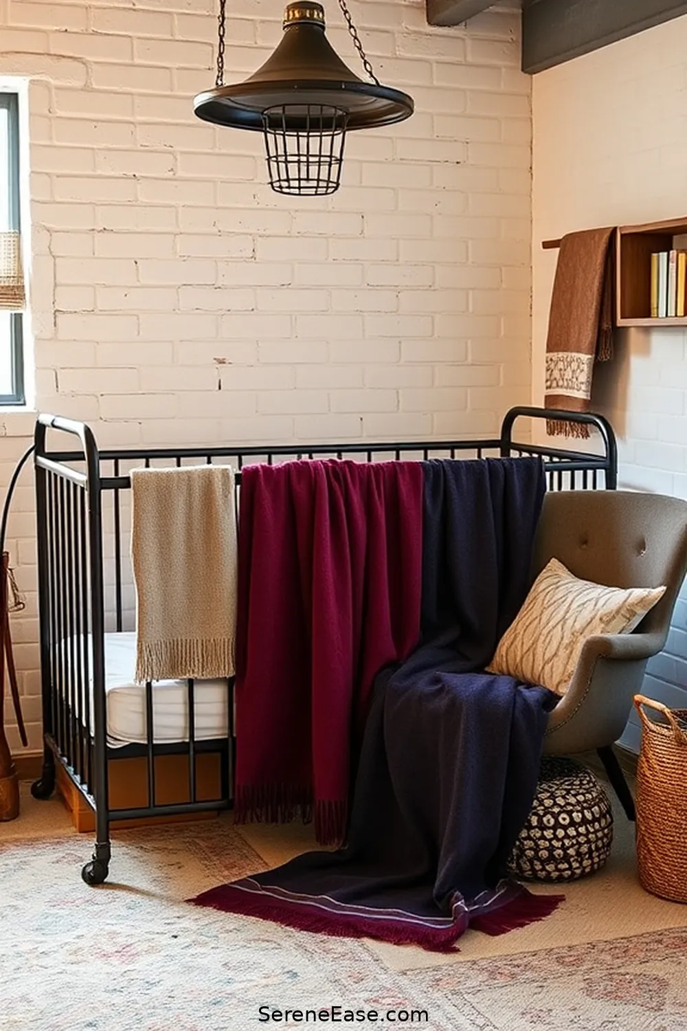 25 Ways to Incorporate Jewel Tones in Industrial Nursery Style 26 Add Jewel-Toned Throw Blankets for 25 Ways to Incorporate Jewel Tones in Industrial Nursery Style