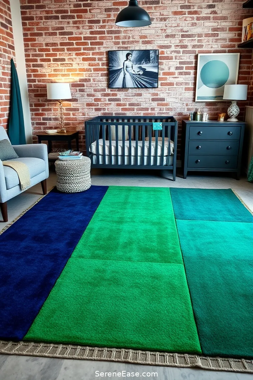 25 Ways to Incorporate Jewel Tones in Industrial Nursery Style 17 Choose Jewel-Toned Play Mats for 25 Ways to Incorporate Jewel Tones in Industrial Nursery Style