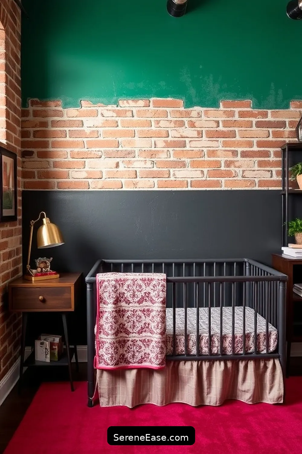 25 Ways to Incorporate Jewel Tones in Industrial Nursery Style 2 Choose a Jewel-Toned Accent Wall for 25 Ways to Incorporate Jewel Tones in Industrial Nursery Style