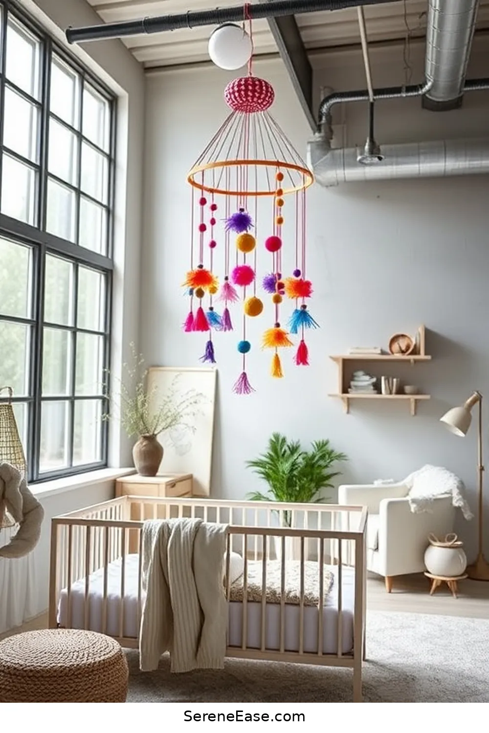 25 Ways to Incorporate Jewel Tones in Industrial Nursery Style 18 Incorporate Colorful Mobile Decor for 25 Ways to Incorporate Jewel Tones in Industrial Nursery Style