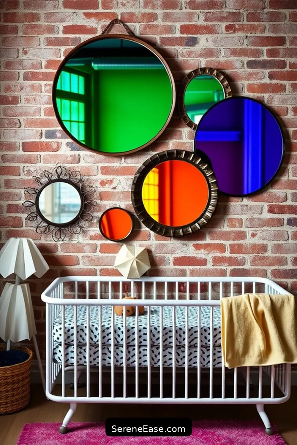 25 Ways to Incorporate Jewel Tones in Industrial Nursery Style 23 Incorporate Colorful Wall Mirrors for 25 Ways to Incorporate Jewel Tones in Industrial Nursery Style