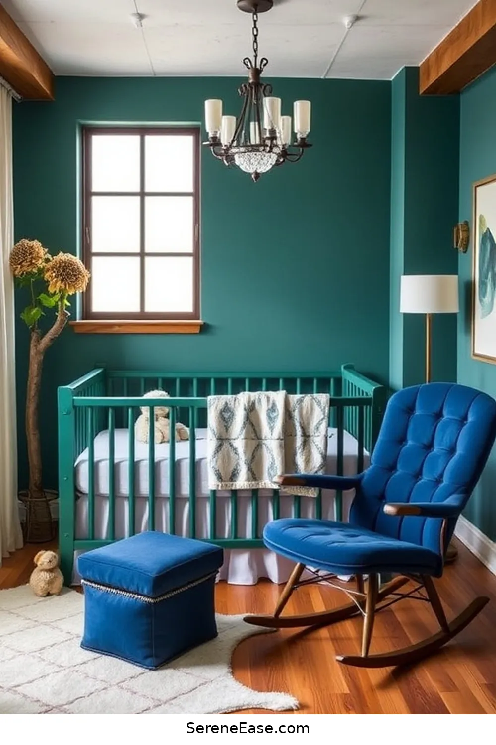 25 Ways to Incorporate Jewel Tones in Industrial Nursery Style 8 Opt for Jewel-Toned Furniture for 25 Ways to Incorporate Jewel Tones in Industrial Nursery Style