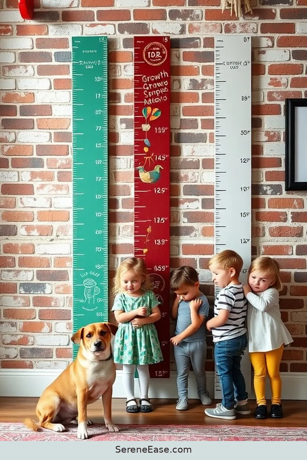 25 Ways to Incorporate Jewel Tones in Industrial Nursery Style 20 Use Colorful Growth Charts for 25 Ways to Incorporate Jewel Tones in Industrial Nursery Style