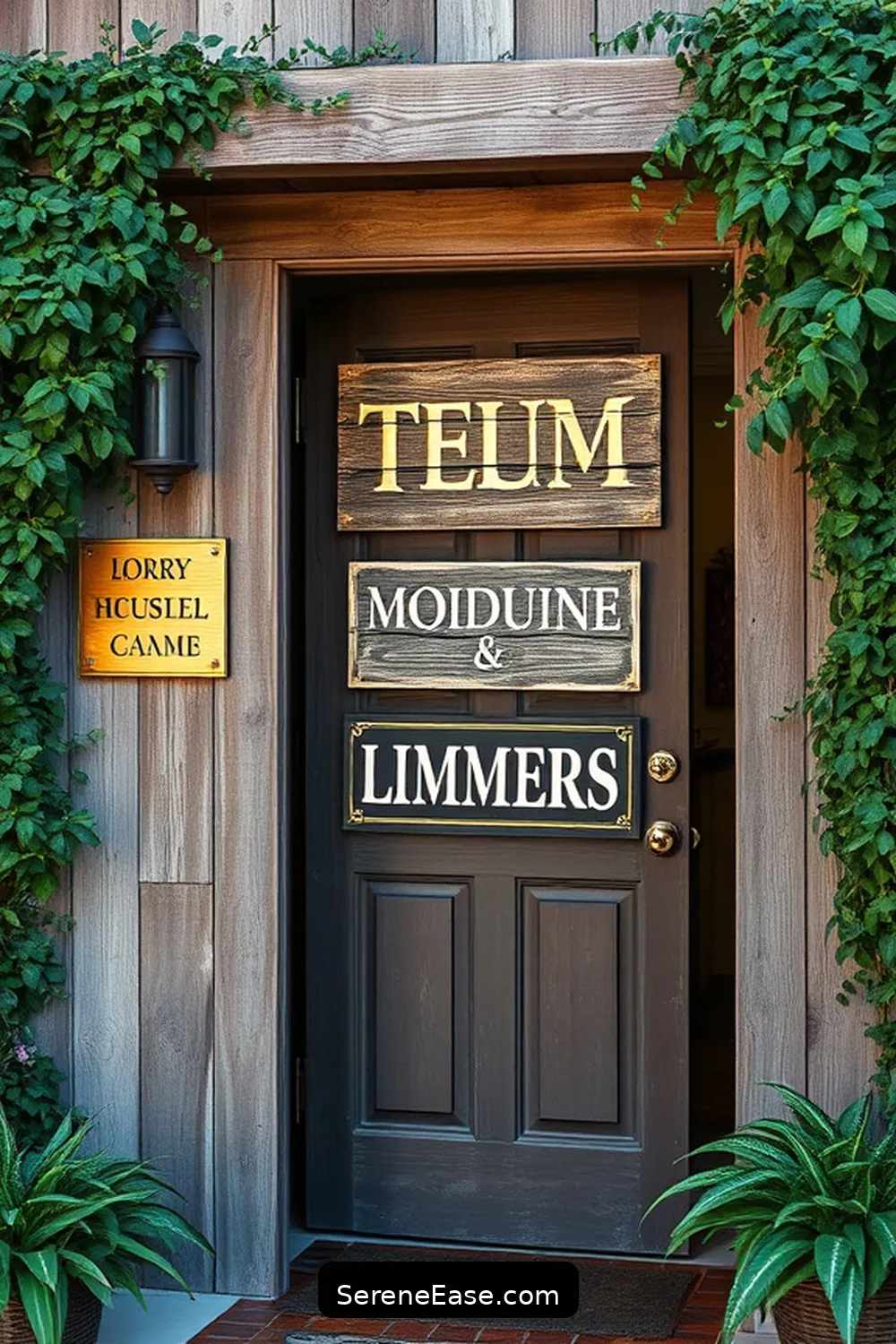 25 Ways to Incorporate Metallic Accents in a Rustic Entryway Style 24 Decorative Metallic Signs for Personalization for 25 Ways to Incorporate Metallic Accents in a Rustic Entryway Style