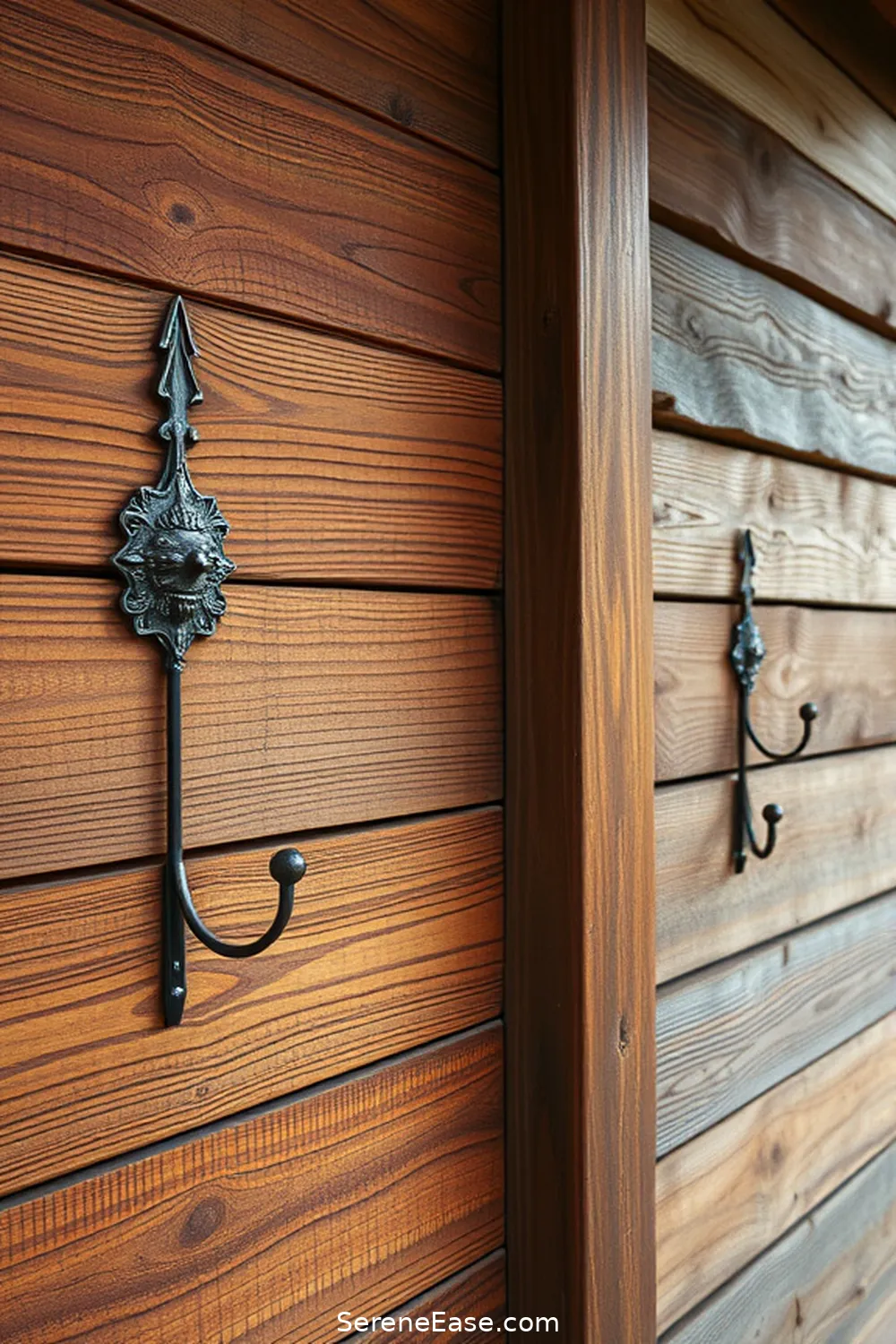 25 Ways to Incorporate Metallic Accents in a Rustic Entryway Style 7 Iron Wall Hooks for Functional Decor for 25 Ways to Incorporate Metallic Accents in a Rustic Entryway Style