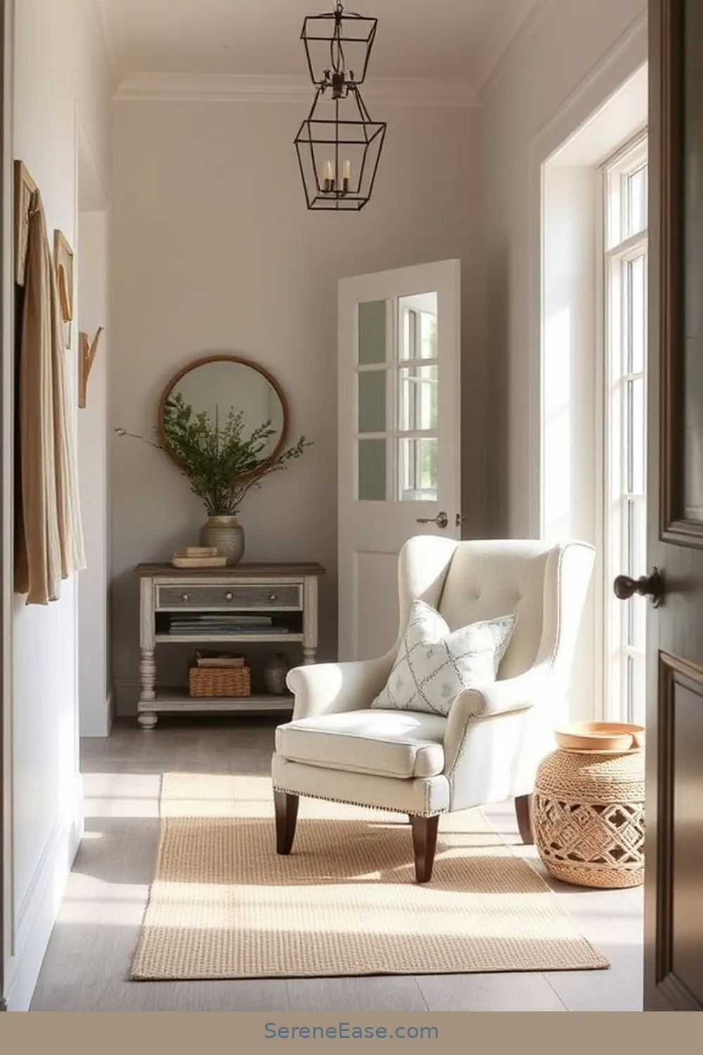 25 Ways to Incorporate Neutral Tones in Coastal Entryway Style 25 Add a Softly Colored Accent Chair for 25 Ways to Incorporate Neutral Tones in Coastal Entryway Style