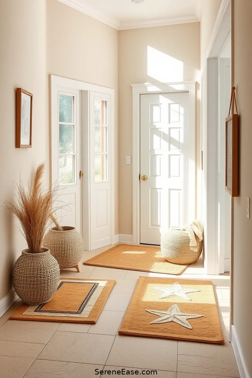 25 Ways to Incorporate Neutral Tones in Coastal Entryway Style 12 Choose Light-Colored Door Mats for 25 Ways to Incorporate Neutral Tones in Coastal Entryway Style