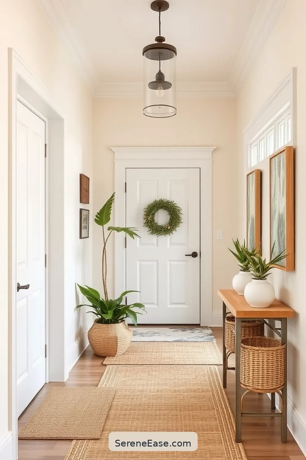 25 Ways to Incorporate Neutral Tones in Coastal Entryway Style 2 Choose a Soft Beige Paint for the Walls for 25 Ways to Incorporate Neutral Tones in Coastal Entryway Style