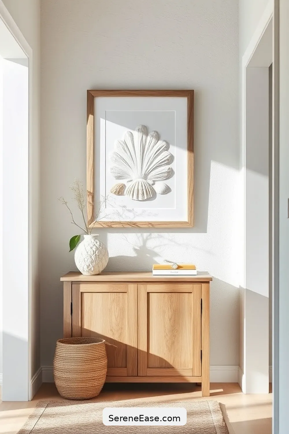 25 Ways to Incorporate Neutral Tones in Coastal Entryway Style 7 Hang Coastal-Themed Artwork for 25 Ways to Incorporate Neutral Tones in Coastal Entryway Style