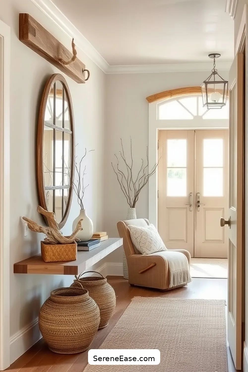 25 Ways to Incorporate Neutral Tones in Coastal Entryway Style 4 Incorporate Natural Wood Elements for 25 Ways to Incorporate Neutral Tones in Coastal Entryway Style