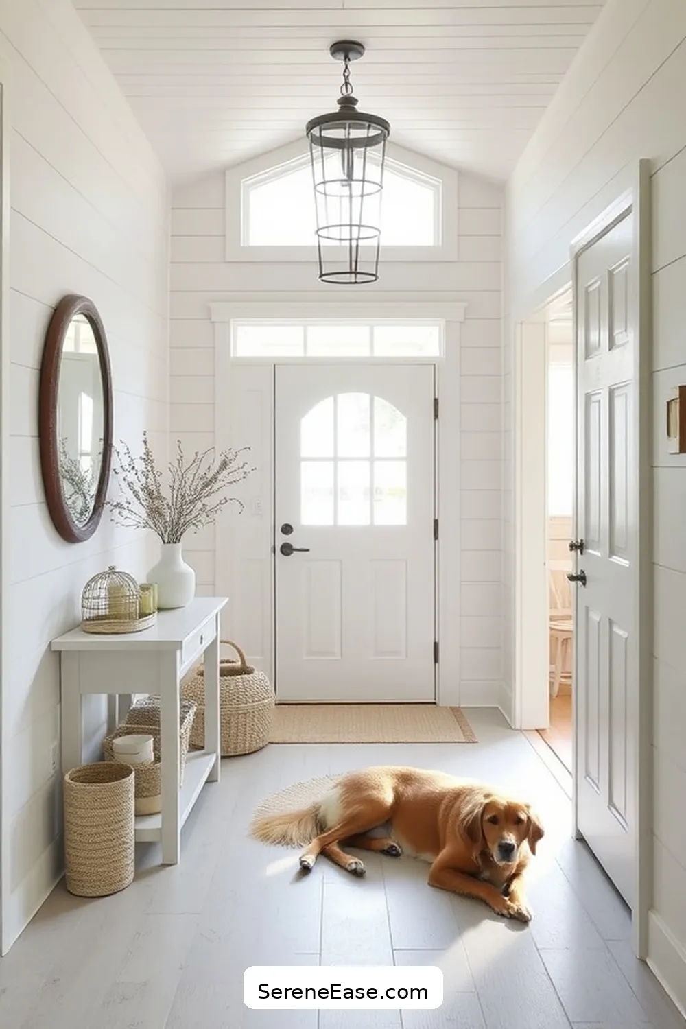 25 Ways to Incorporate Neutral Tones in Coastal Entryway Style 3 Opt for White Shiplap Paneling for 25 Ways to Incorporate Neutral Tones in Coastal Entryway Style