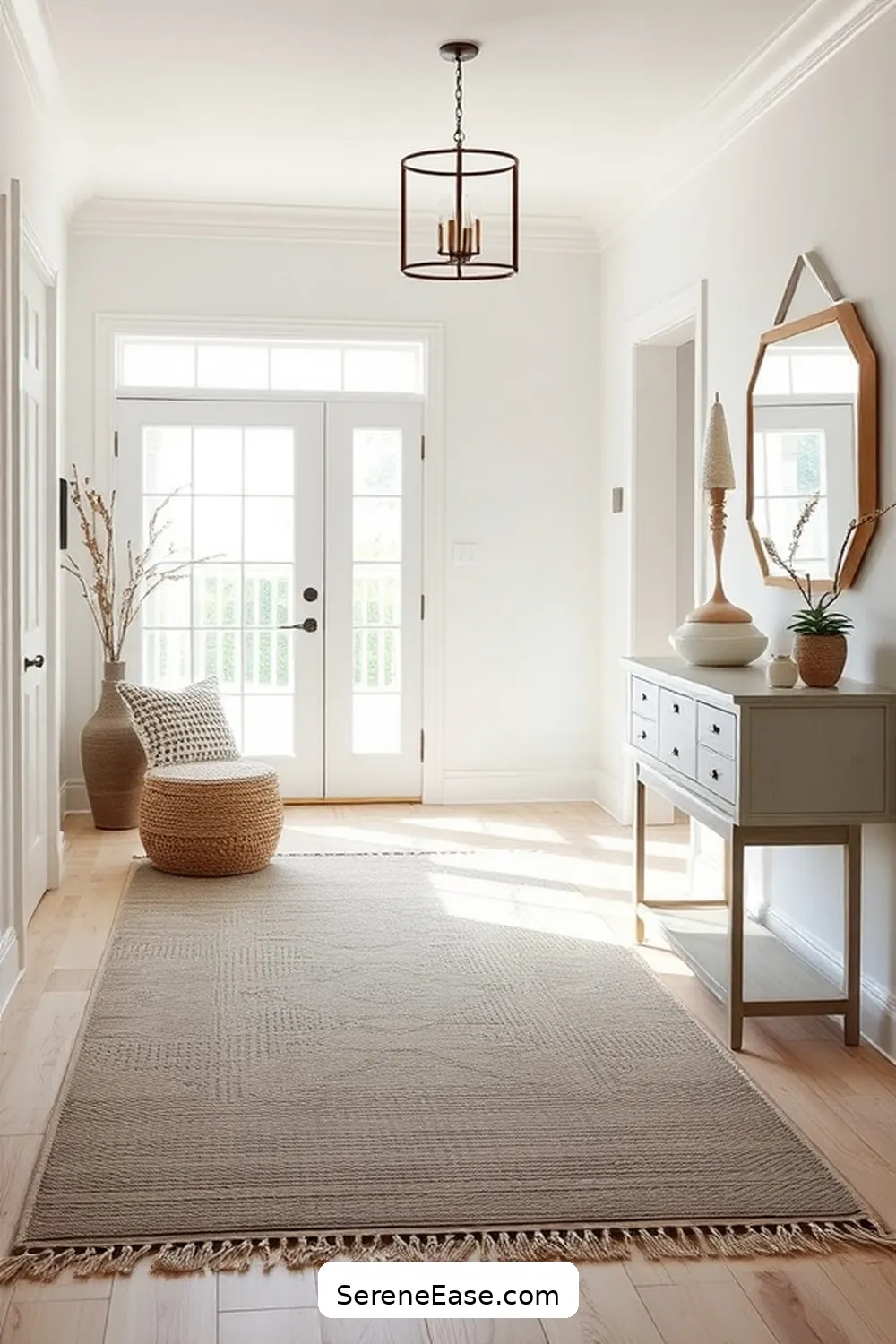 25 Ways to Incorporate Neutral Tones in Coastal Entryway Style 6 Select Neutral Area Rugs for 25 Ways to Incorporate Neutral Tones in Coastal Entryway Style