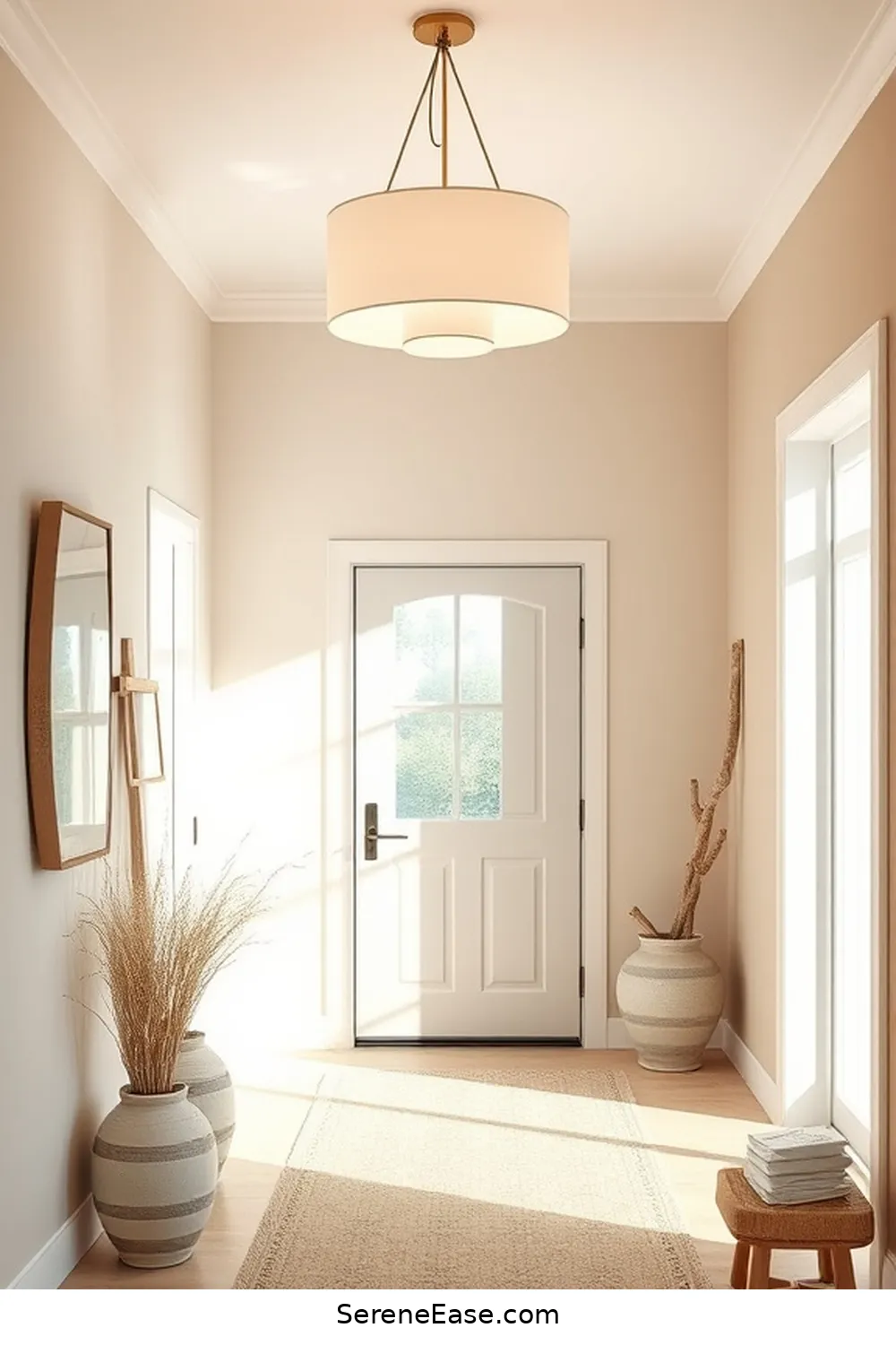 25 Ways to Incorporate Neutral Tones in Coastal Entryway Style 16 Select a Light Fixture in Soft Whites for 25 Ways to Incorporate Neutral Tones in Coastal Entryway Style