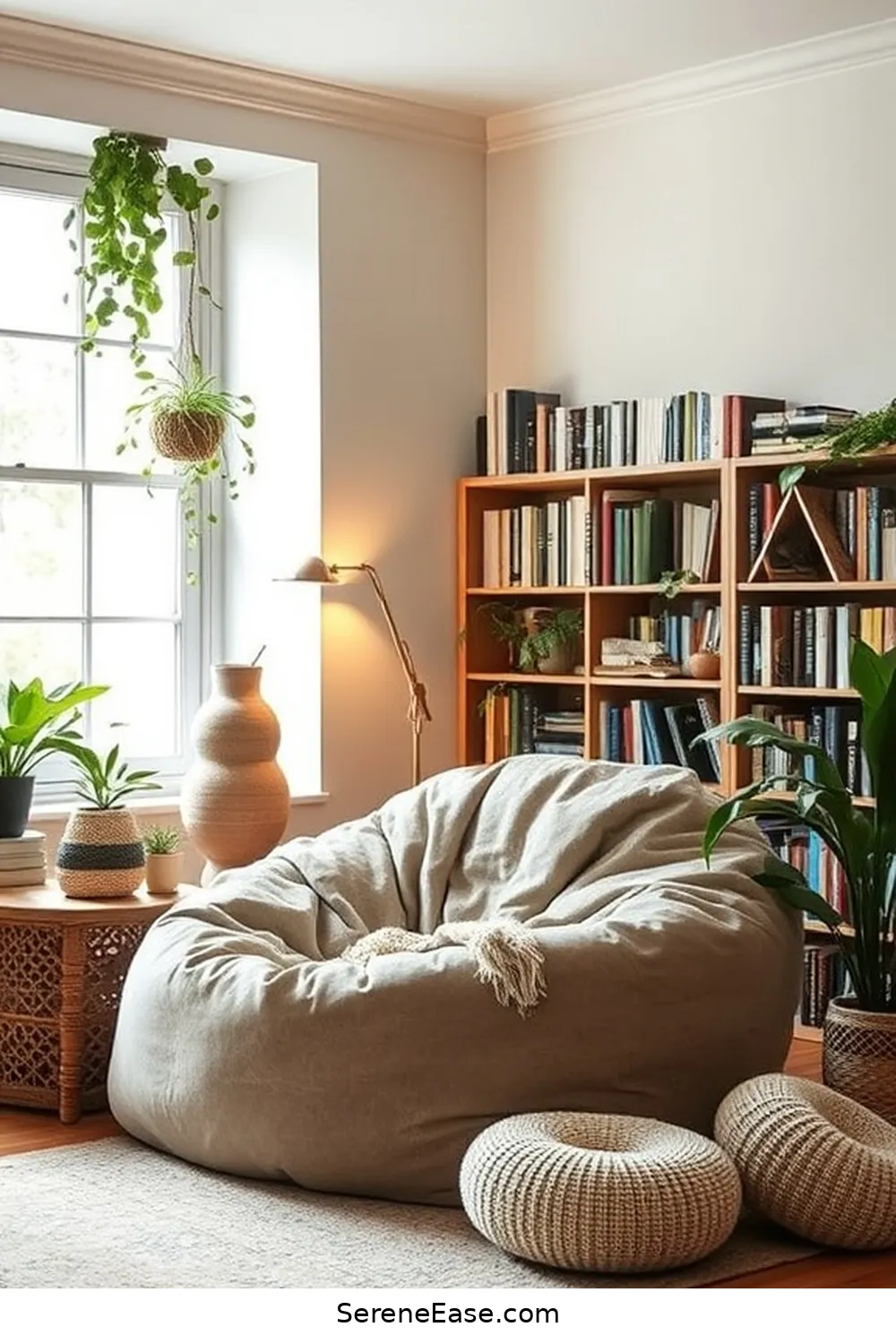 25 Ways to Incorporate Neutral Tones in a Bohemian Style Library 24 Add a Neutral Bean Bag Chair for 25 Ways to Incorporate Neutral Tones in a Bohemian Style Library