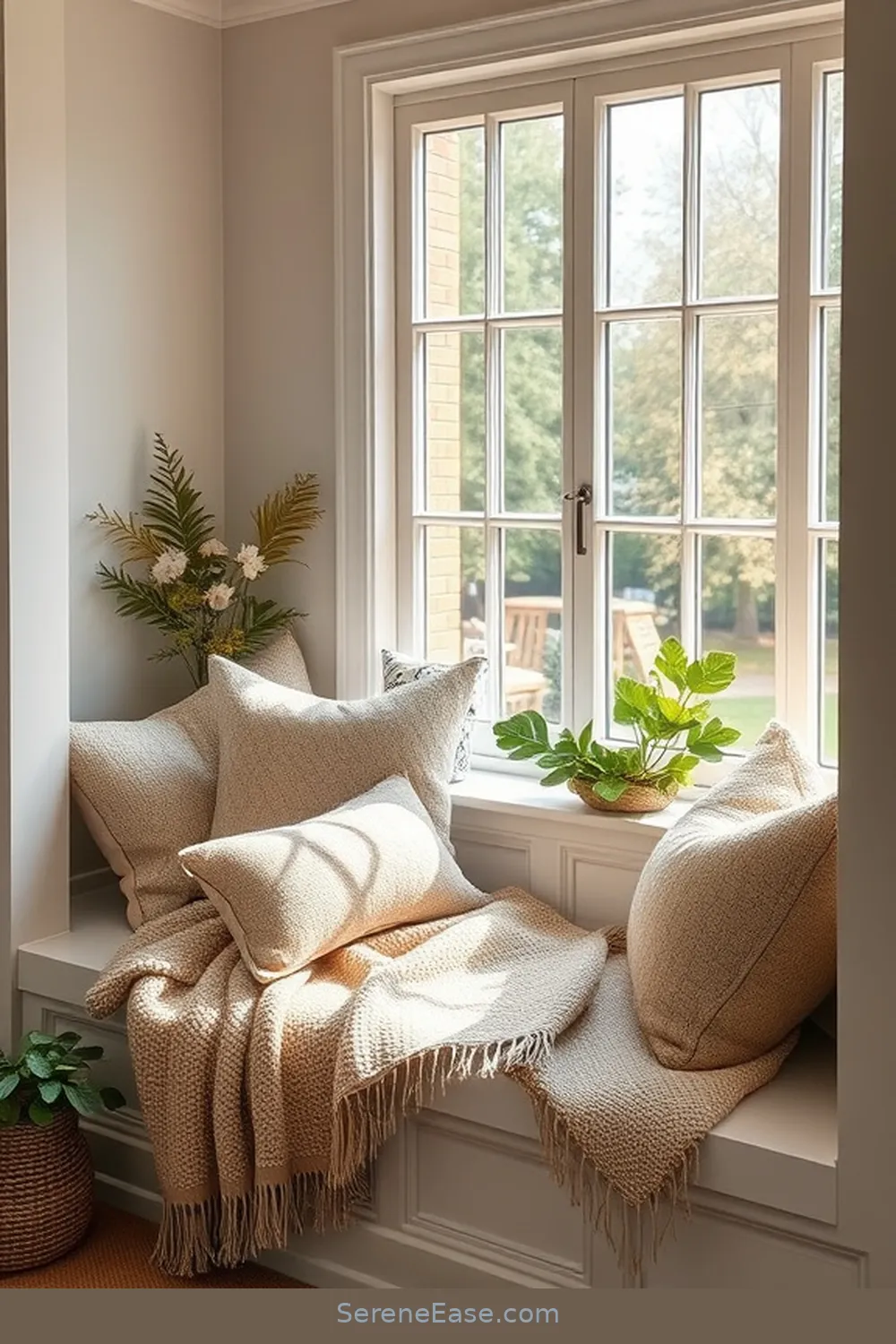 25 Ways to Incorporate Neutral Tones in a Bohemian Style Library 21 Create a Comfy Window Seat for 25 Ways to Incorporate Neutral Tones in a Bohemian Style Library