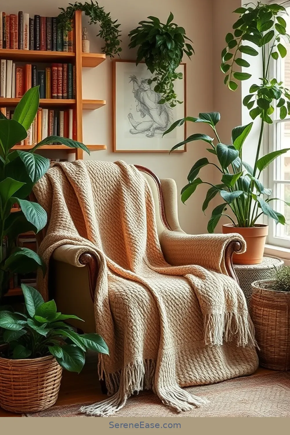 25 Ways to Incorporate Neutral Tones in a Bohemian Style Library 22 Incorporate a Neutral Color Throw for 25 Ways to Incorporate Neutral Tones in a Bohemian Style Library