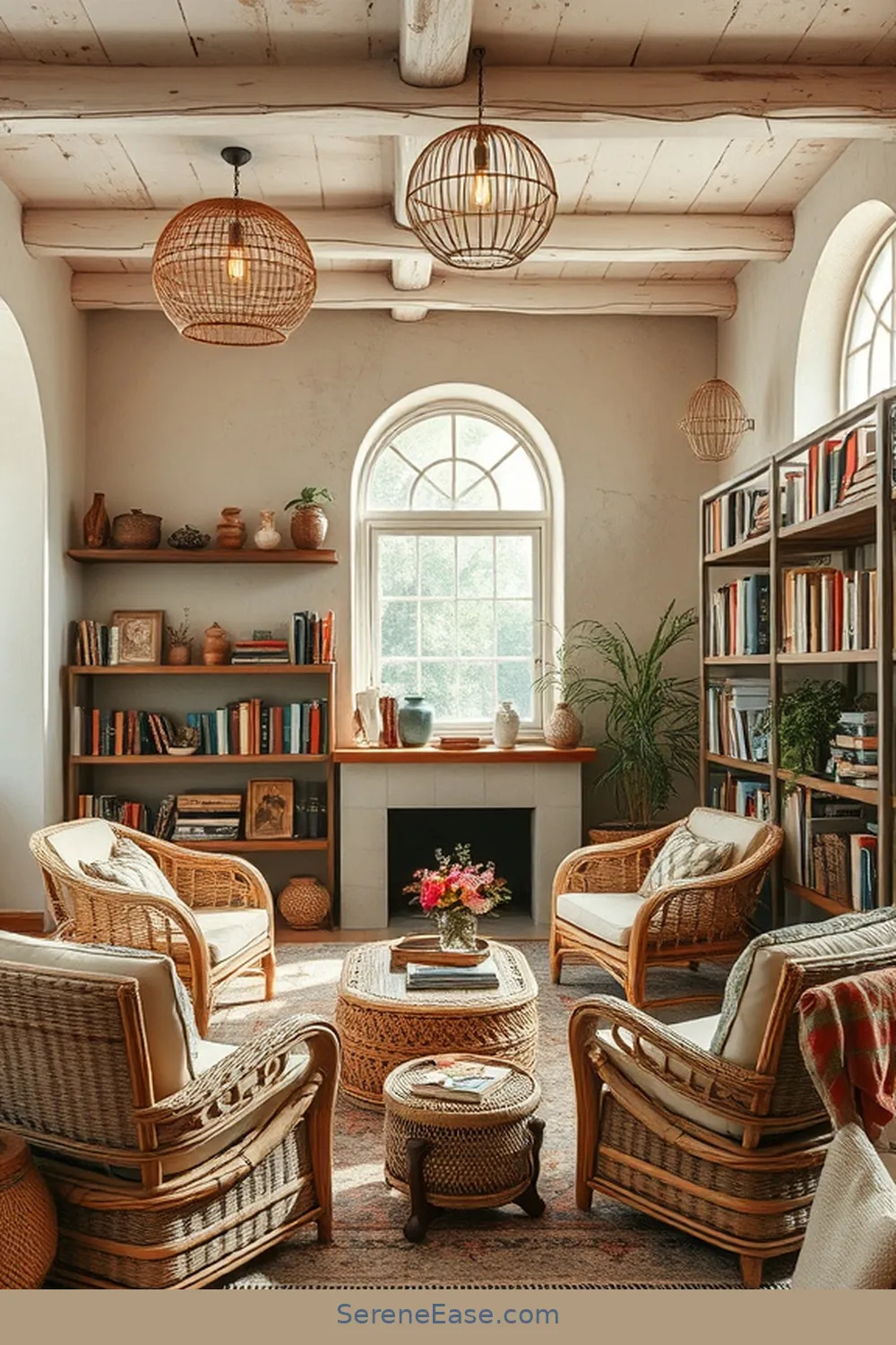 25 Ways to Incorporate Neutral Tones in a Bohemian Style Library 23 Use Layered Lighting Options for 25 Ways to Incorporate Neutral Tones in a Bohemian Style Library